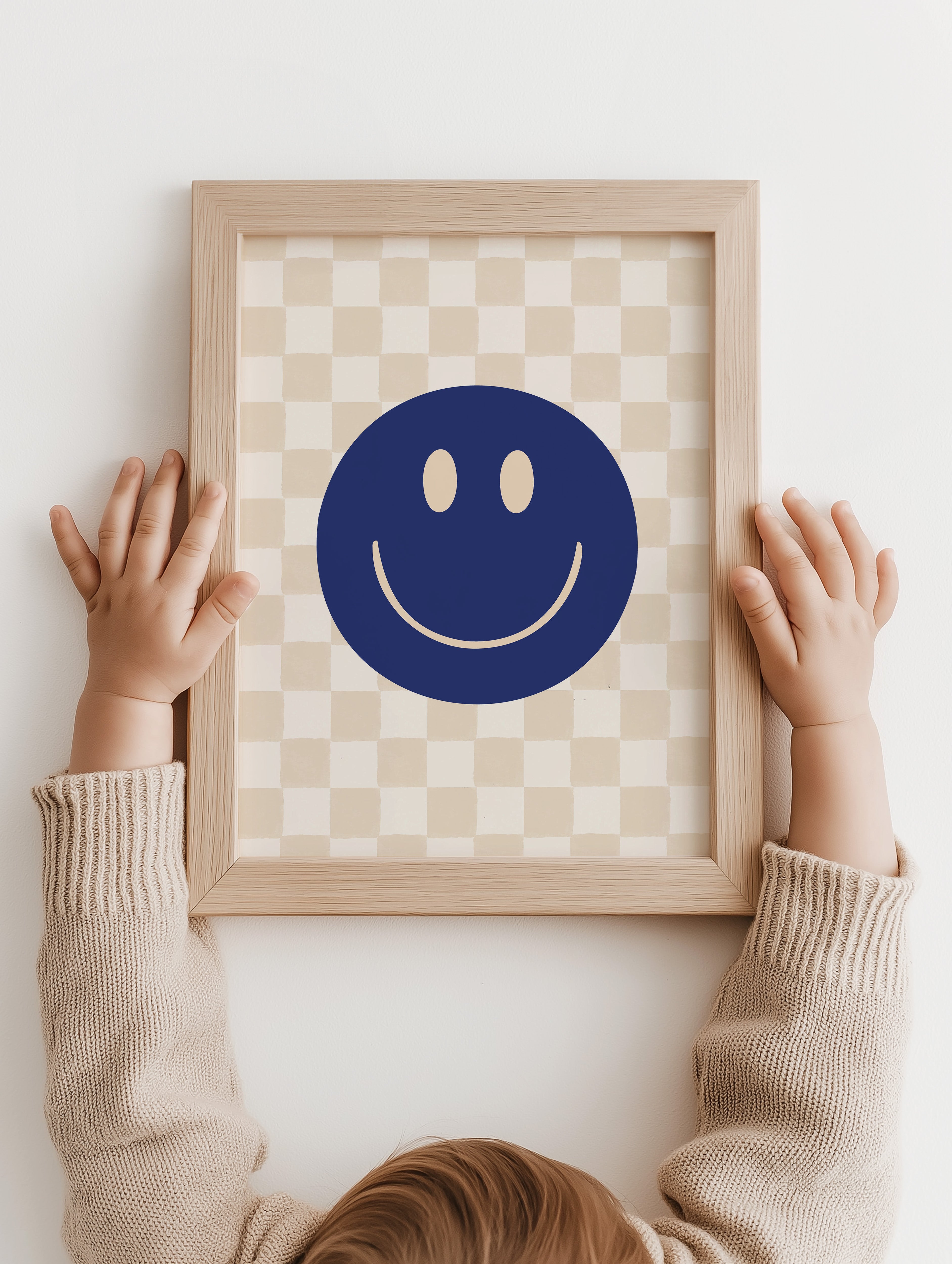 Children's room poster - Smiley | blue