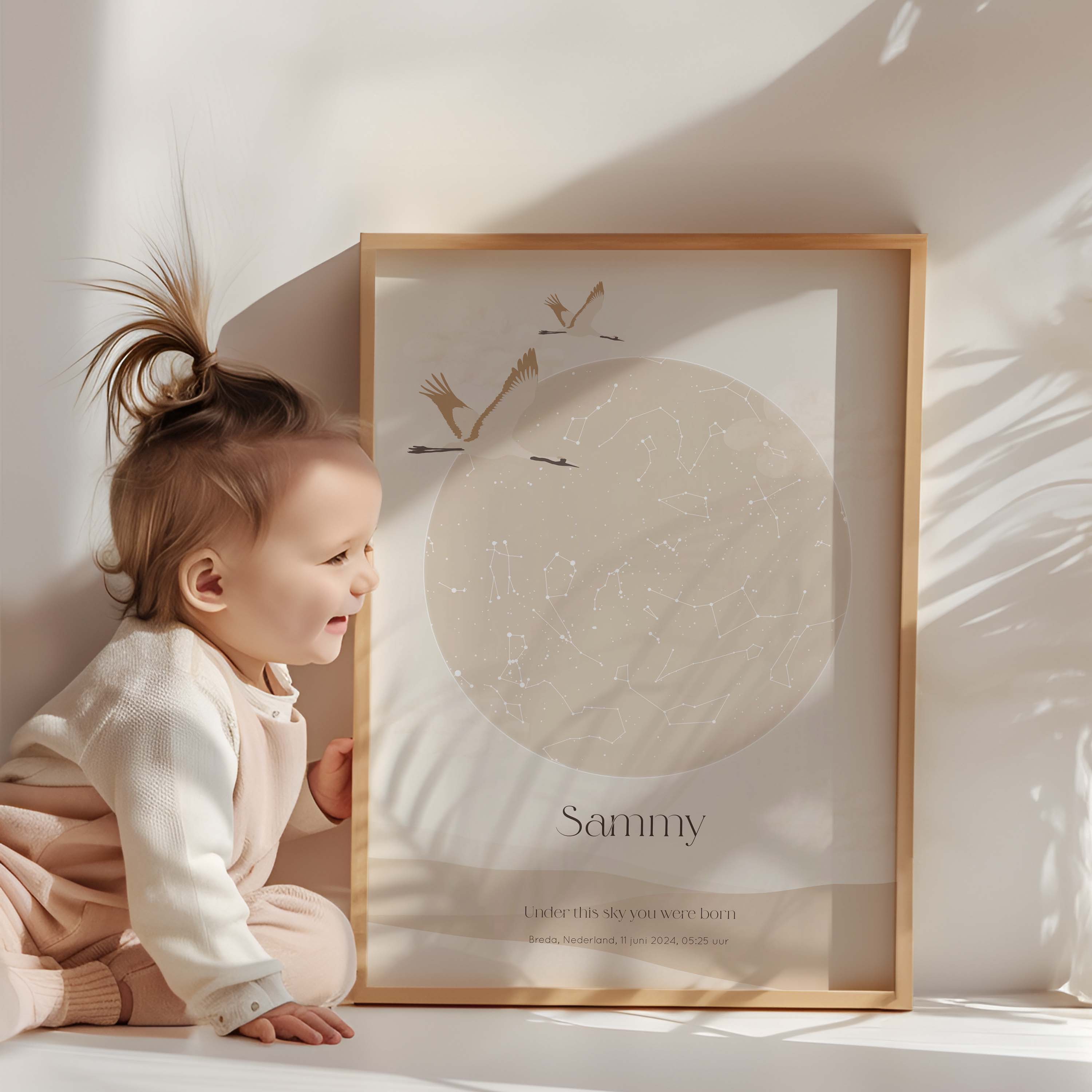 Sterrenhemel poster | SERENITY - beige