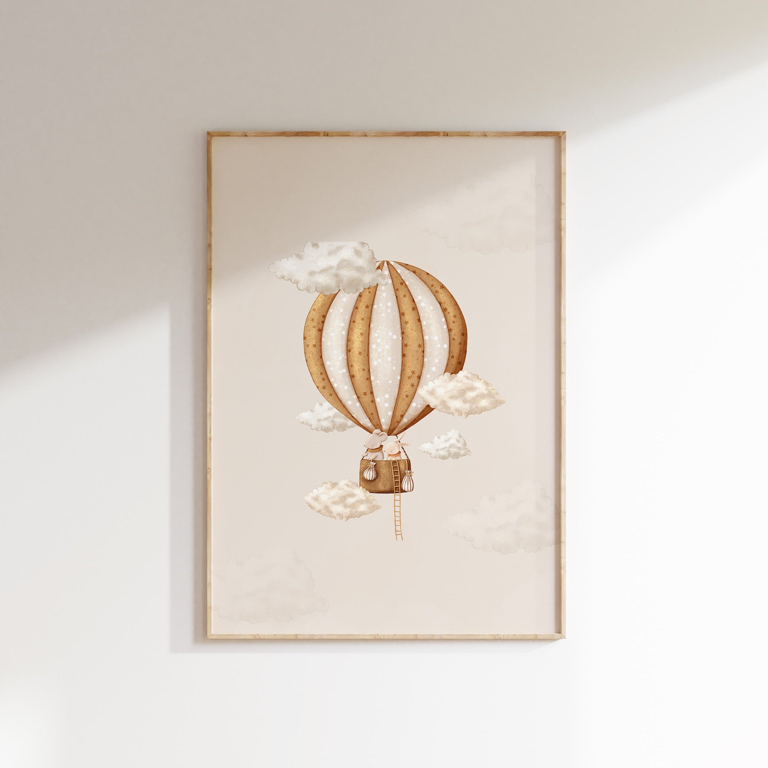 Kinderkamer poster - Konijntje in de wolken | Little Dreamers