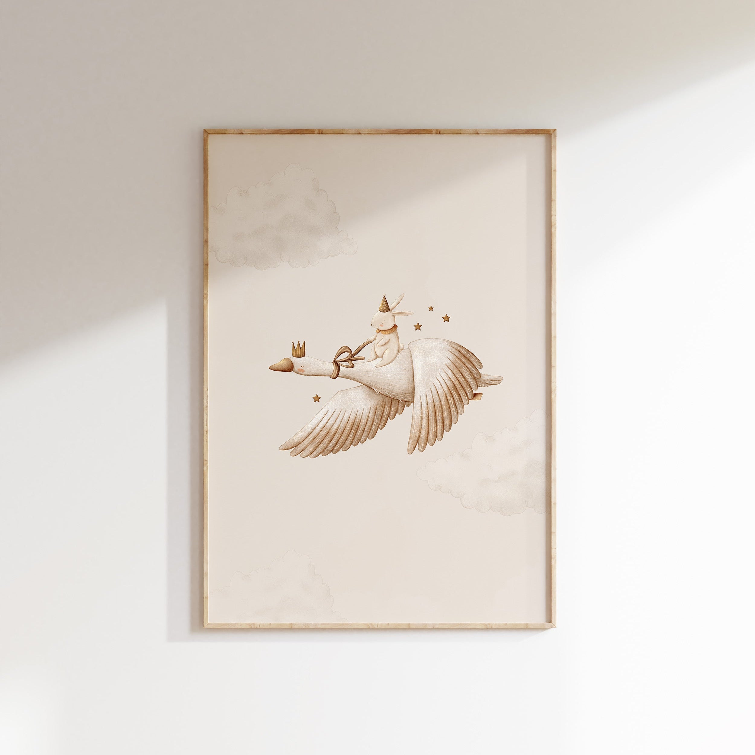 Kinderkamer poster - Konijntje op droomreis | Little Dreamers