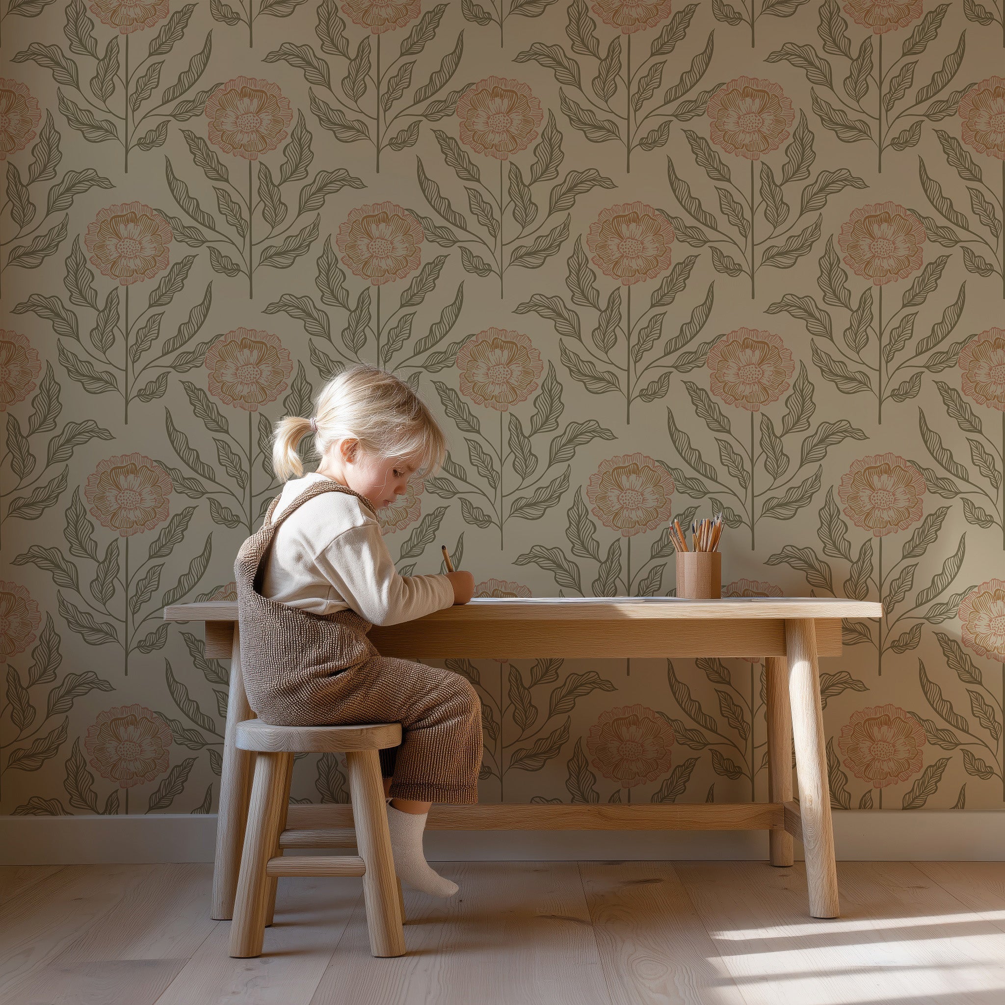 Wallpaper Sunset Flowers - honey dust