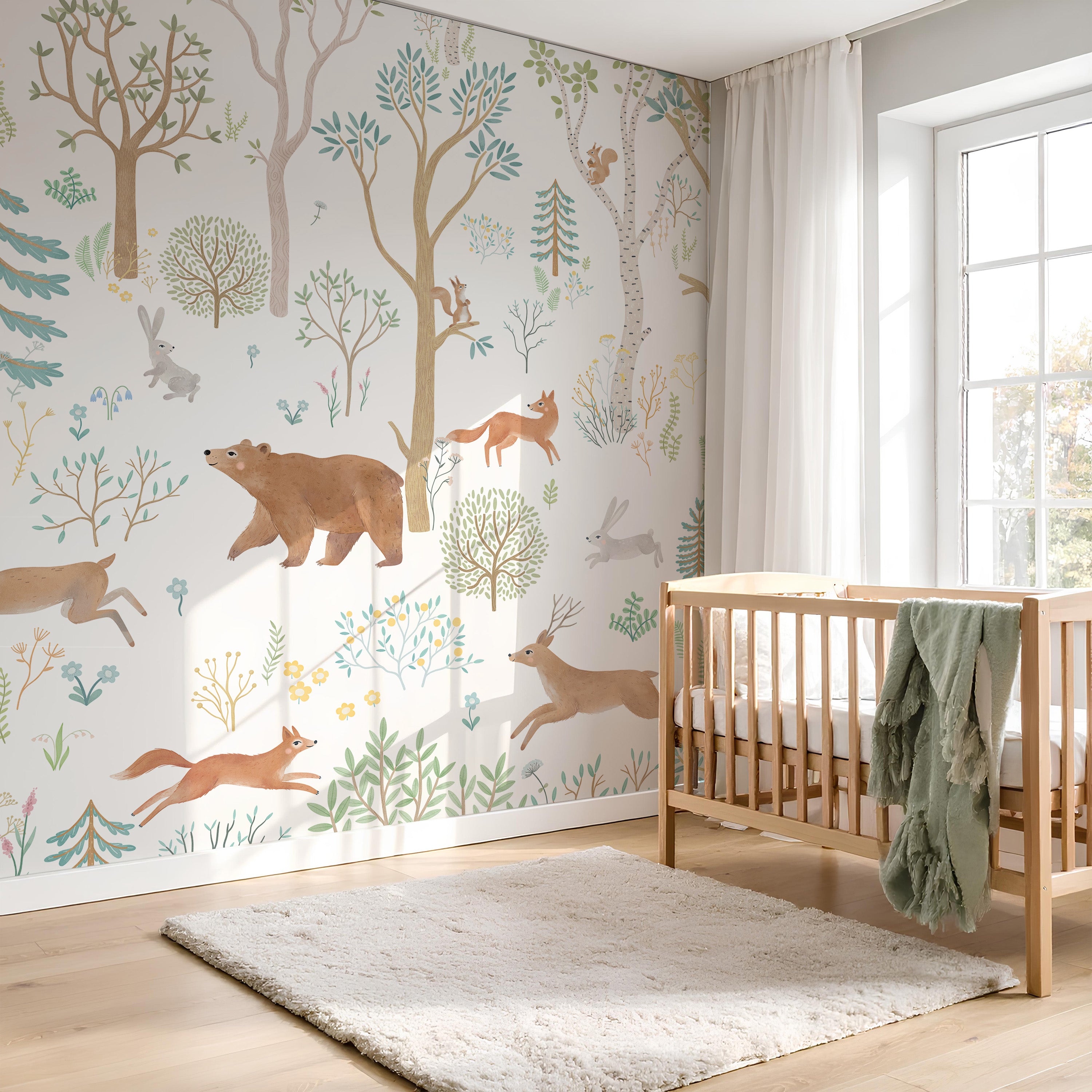 Collage wallpaper Animals in the forest (offer)