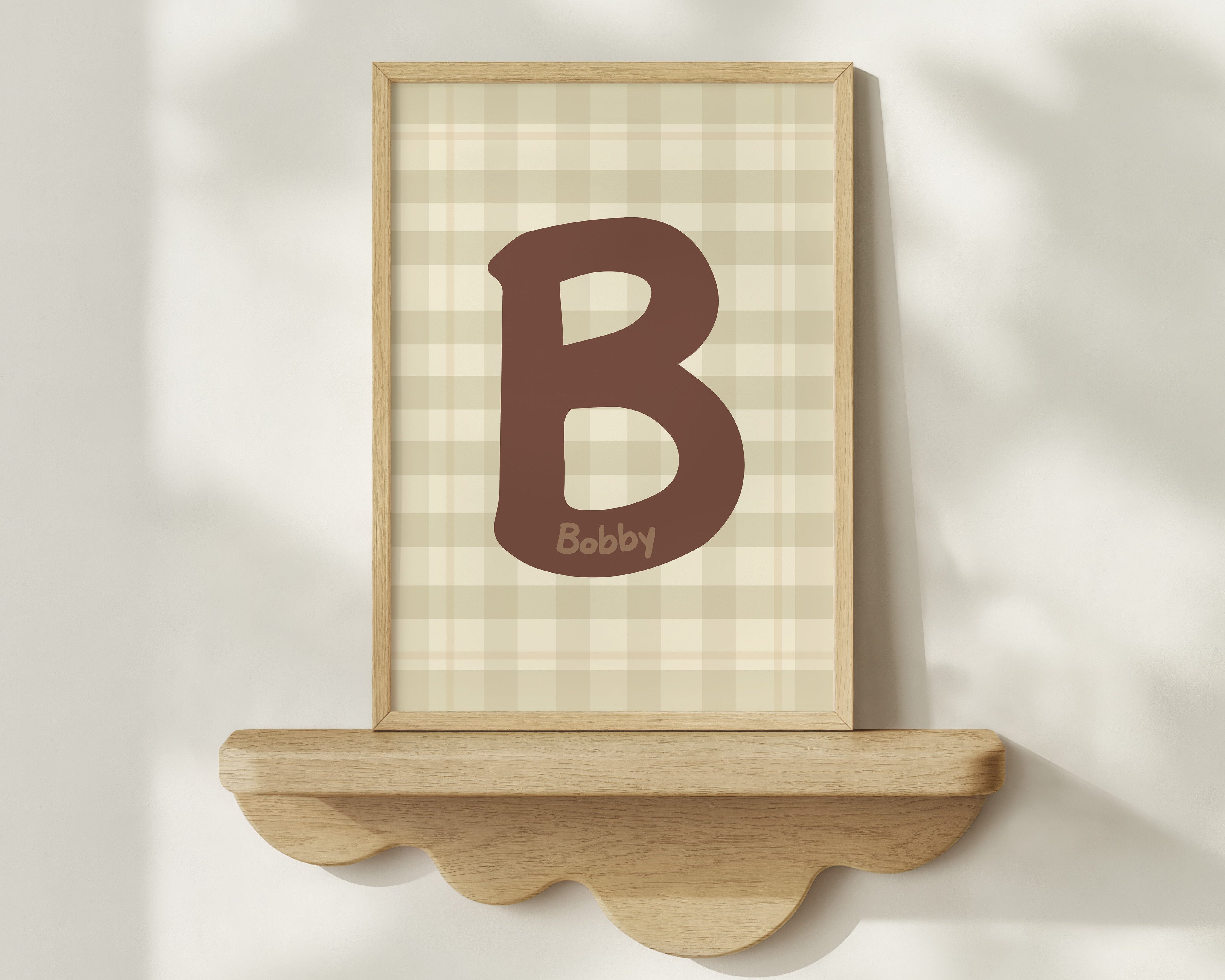 Naamposter Cozy Letter - bruin
