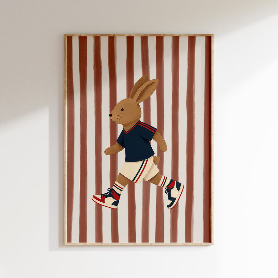 Children's room poster - Cool rabbit in sneakers