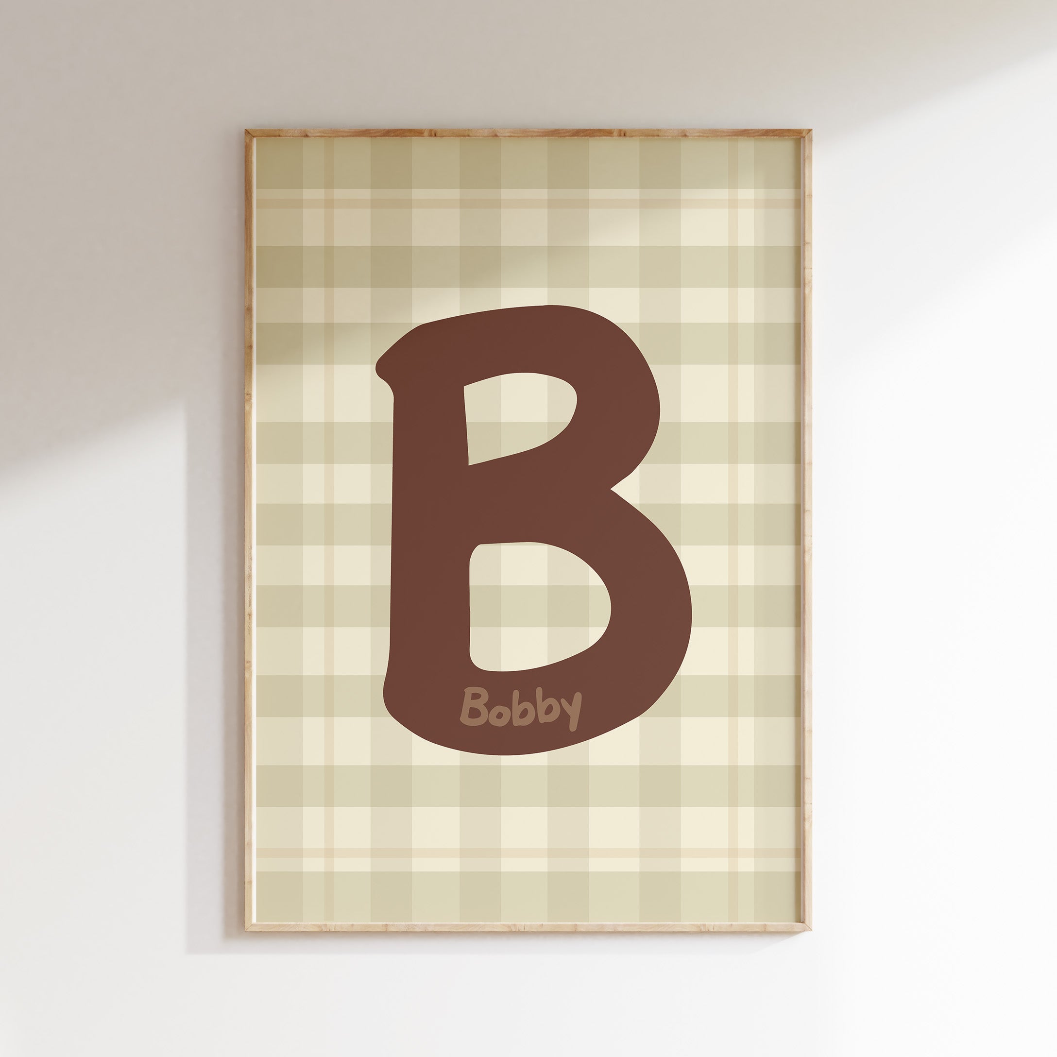 Naamposter Cozy Letter - bruin