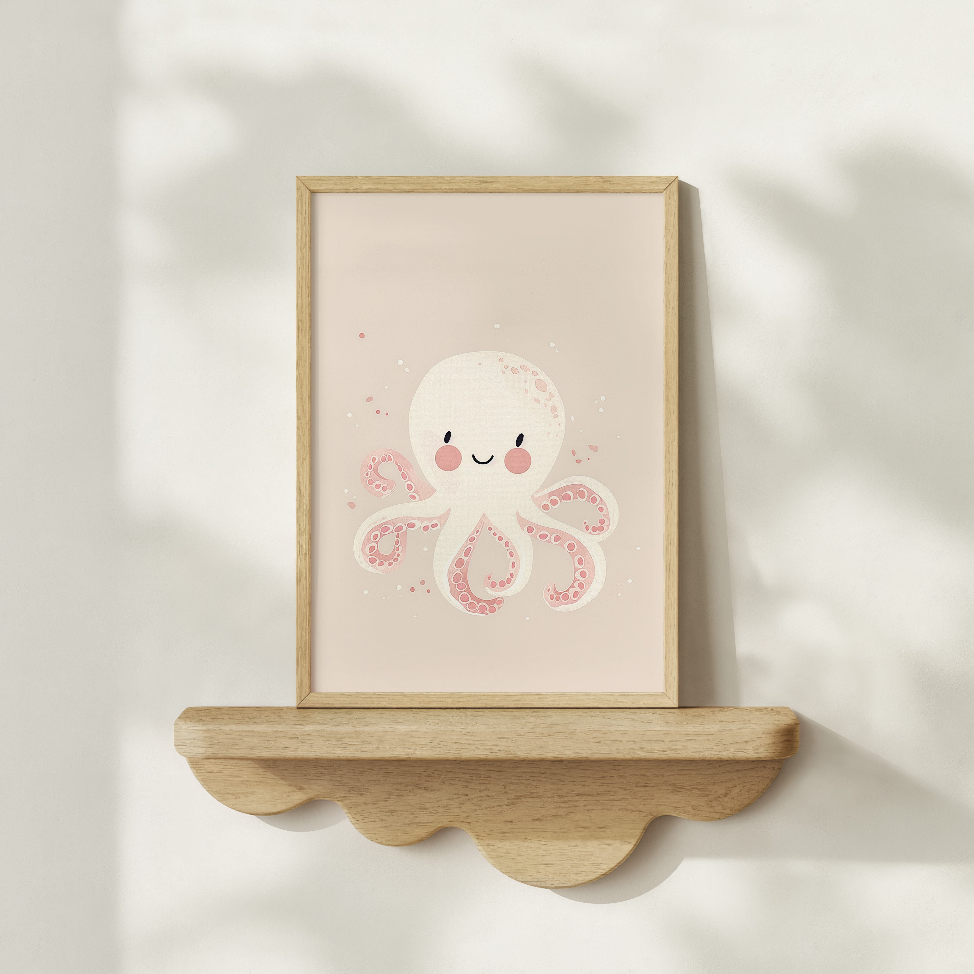 Children's room print - Octopus Pastel