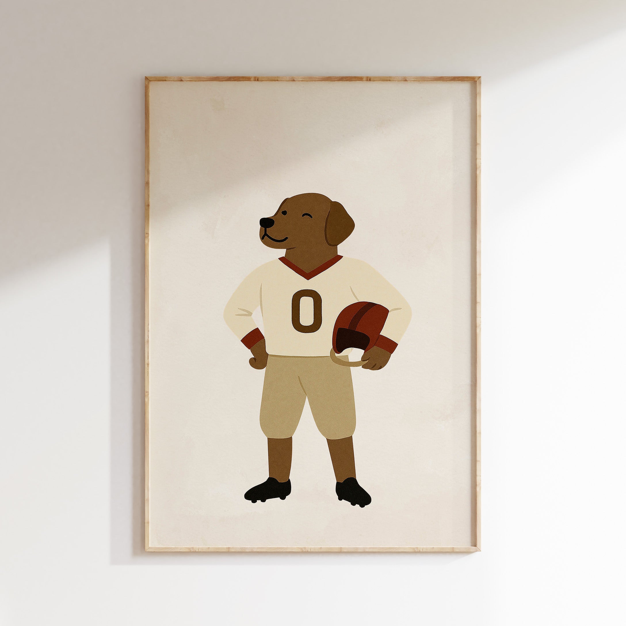 Children's room poster - American Football dog | Sports