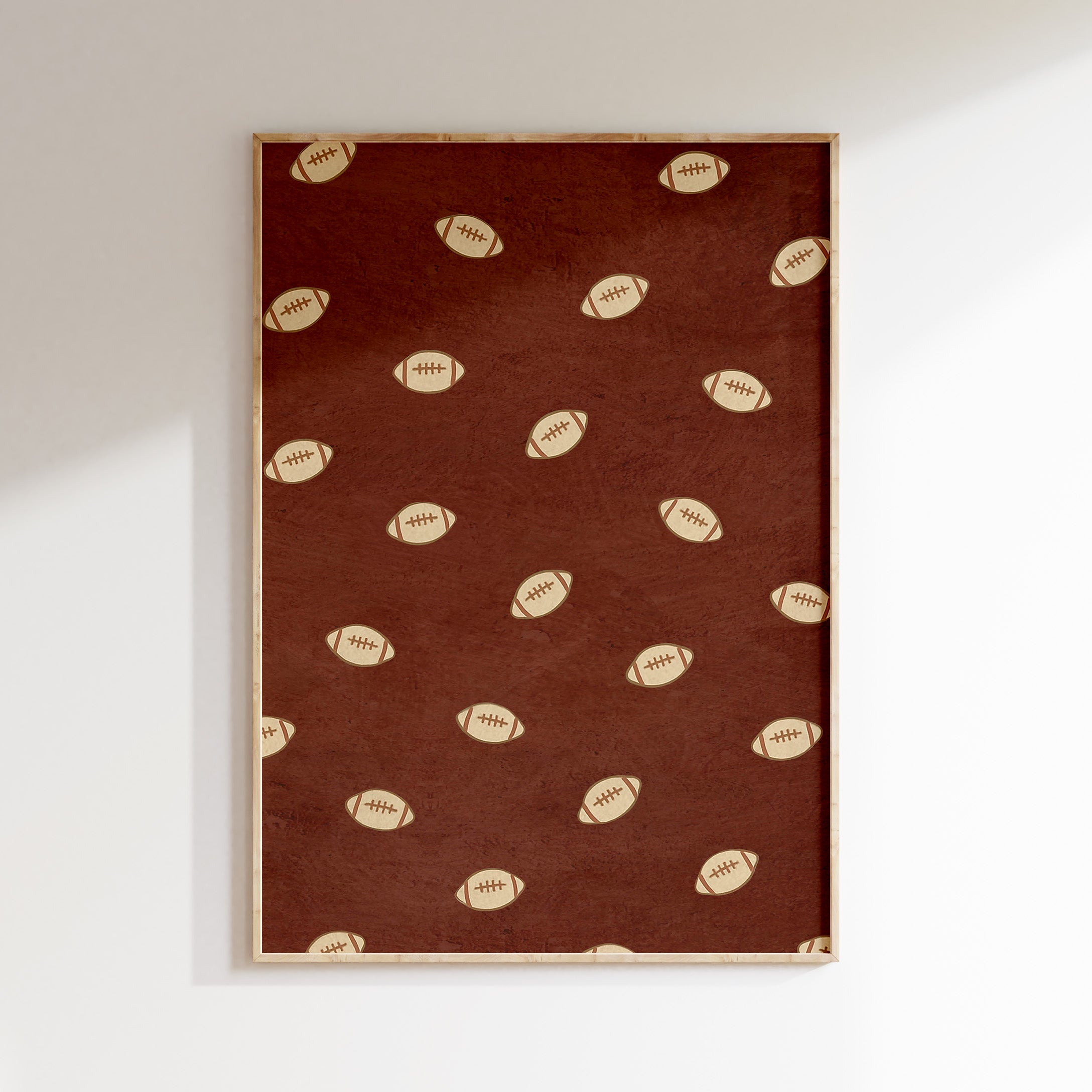 Children's room poster - American football pattern | Sports