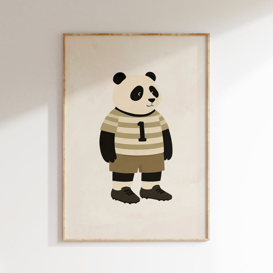 Children's room poster - Football Panda | Sport