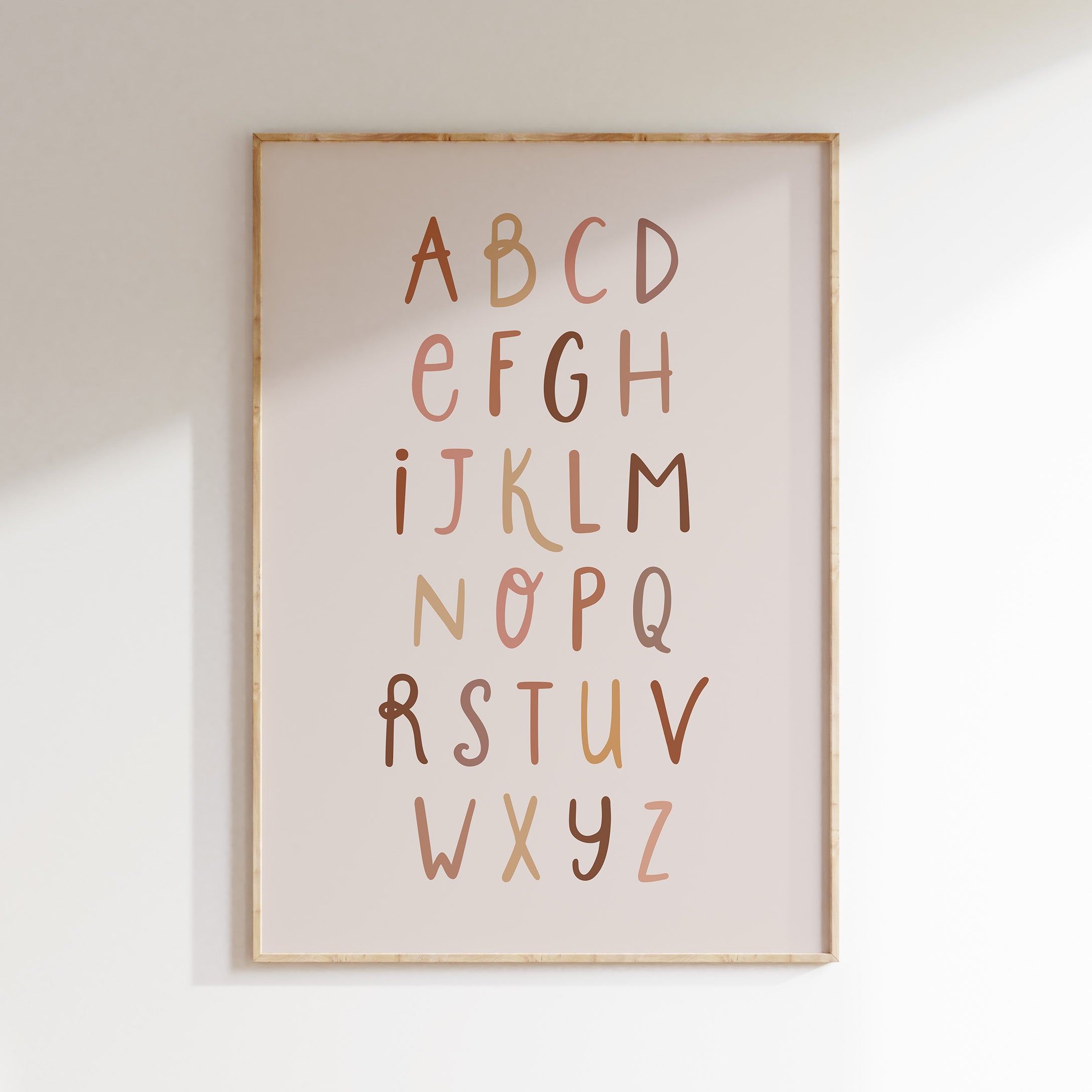Nursery print - Alphabet pastel