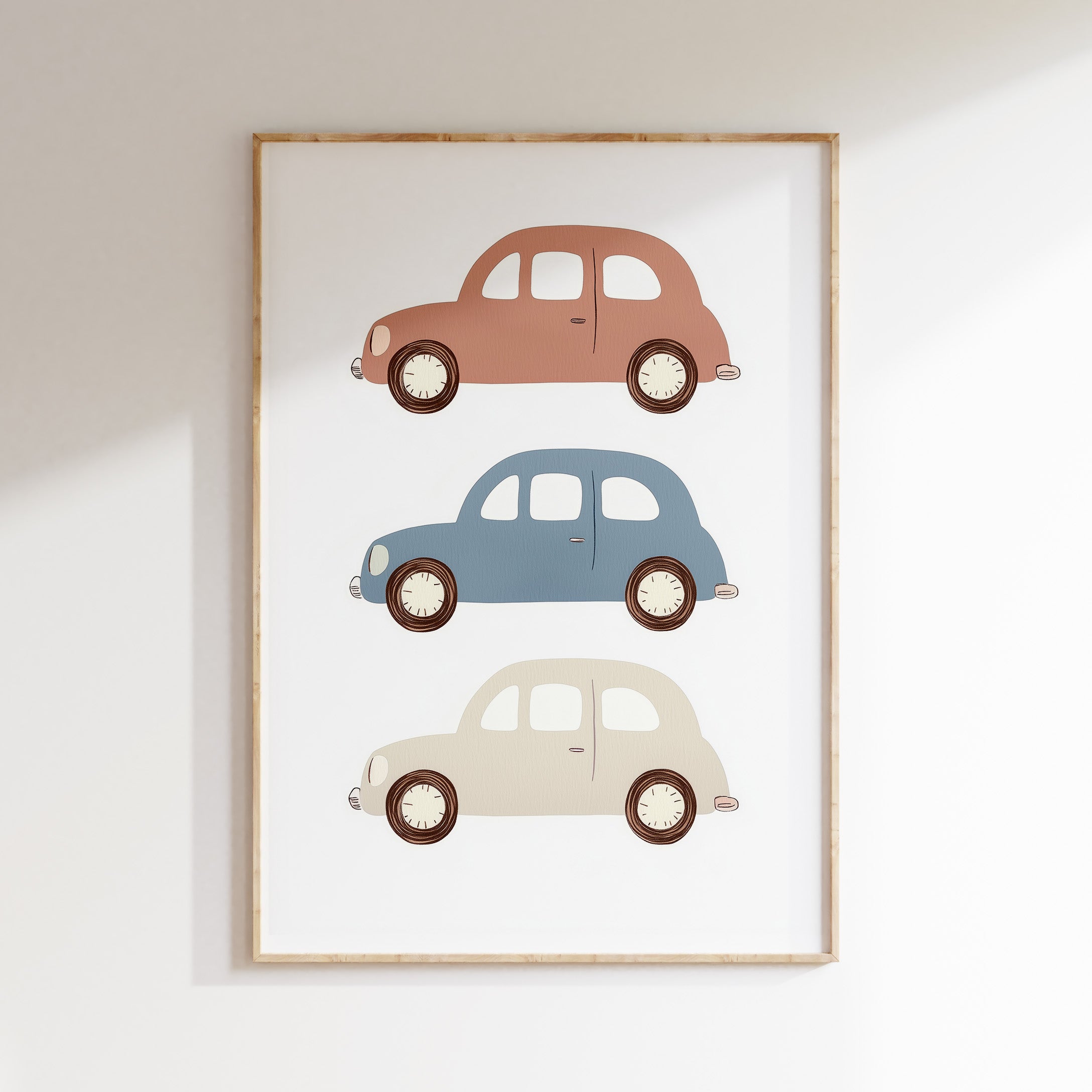 Children's room print - Vintage cars