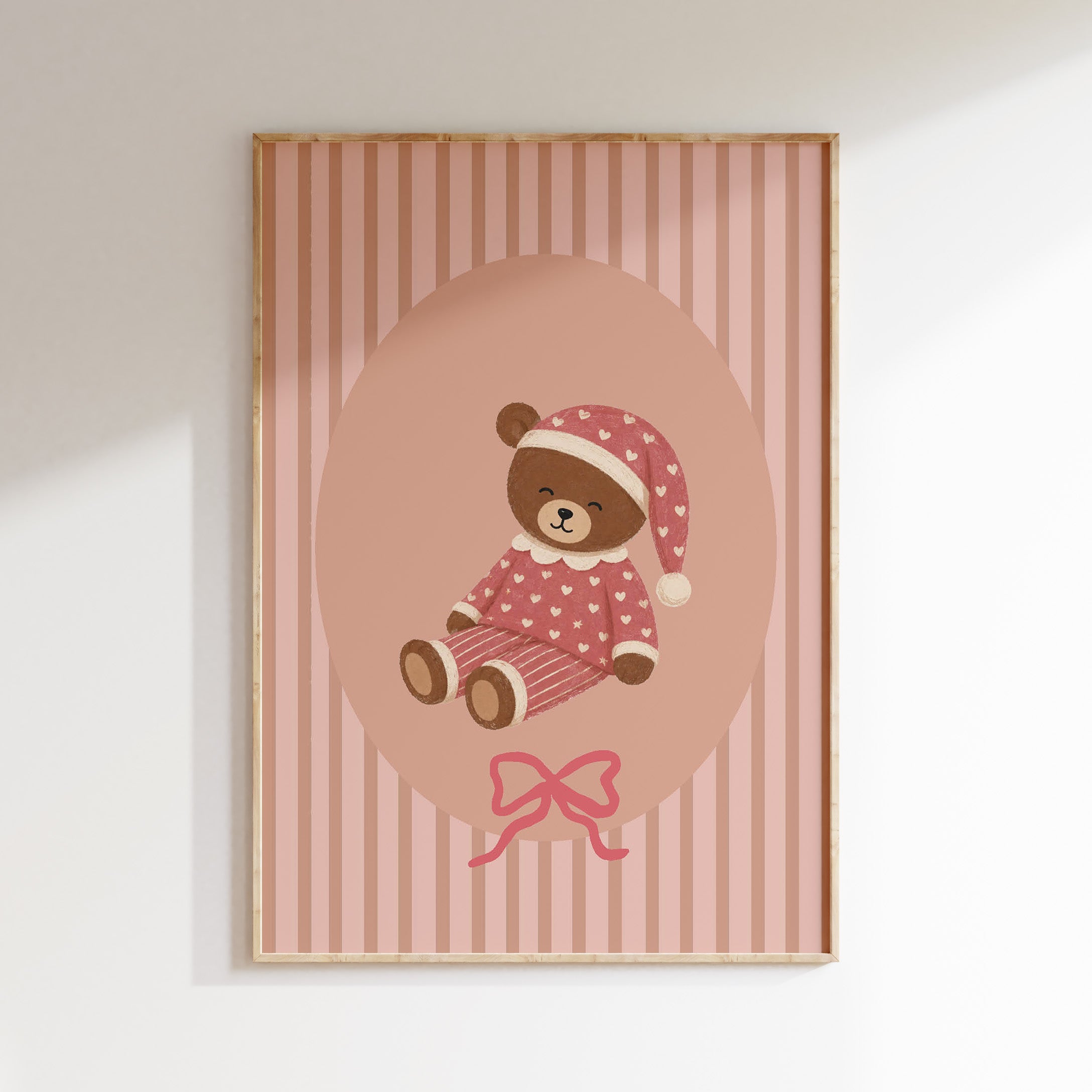 Kinderkamer poster - Beertje in pyjama