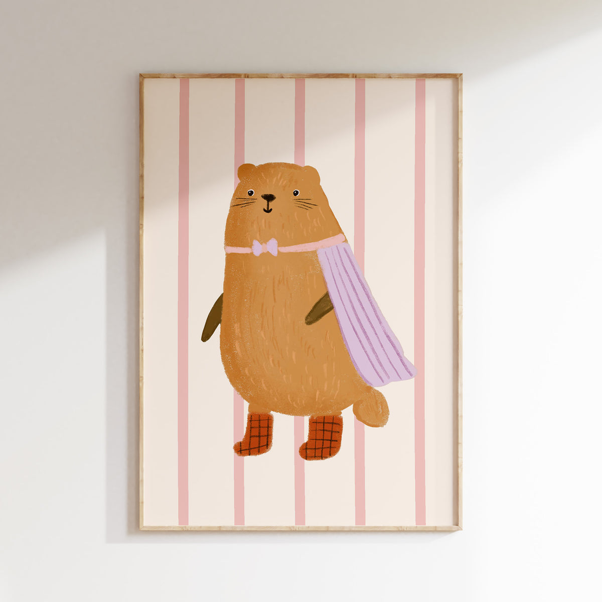 Kinderkamer print – Superheld Bever