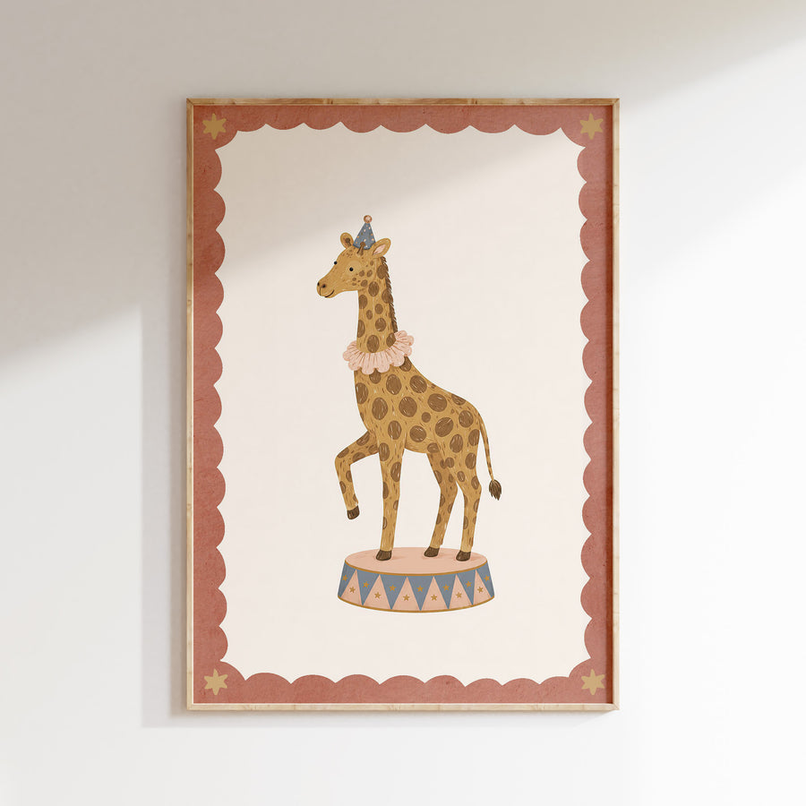 Children's room poster - Circus Giraffe