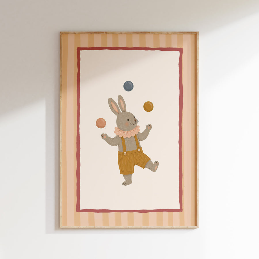 Children's room poster - Circus rabbit