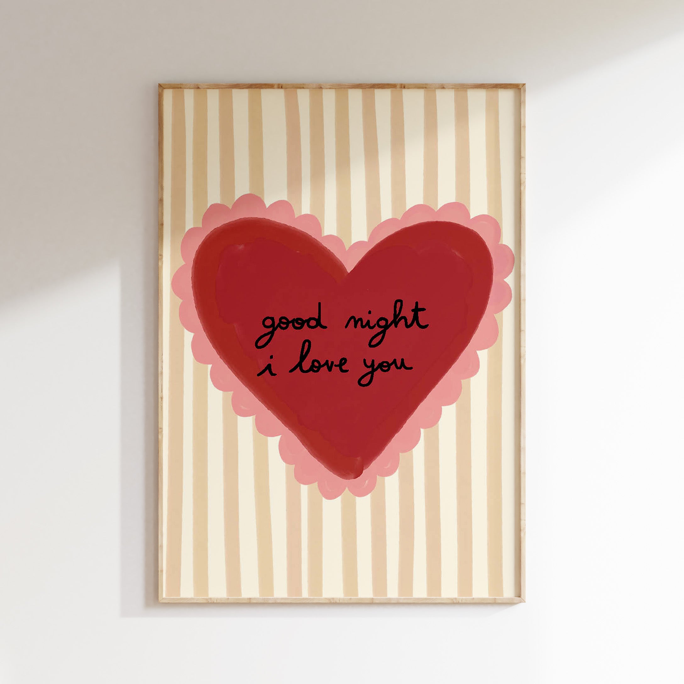 Children's room poster - Good night I love you