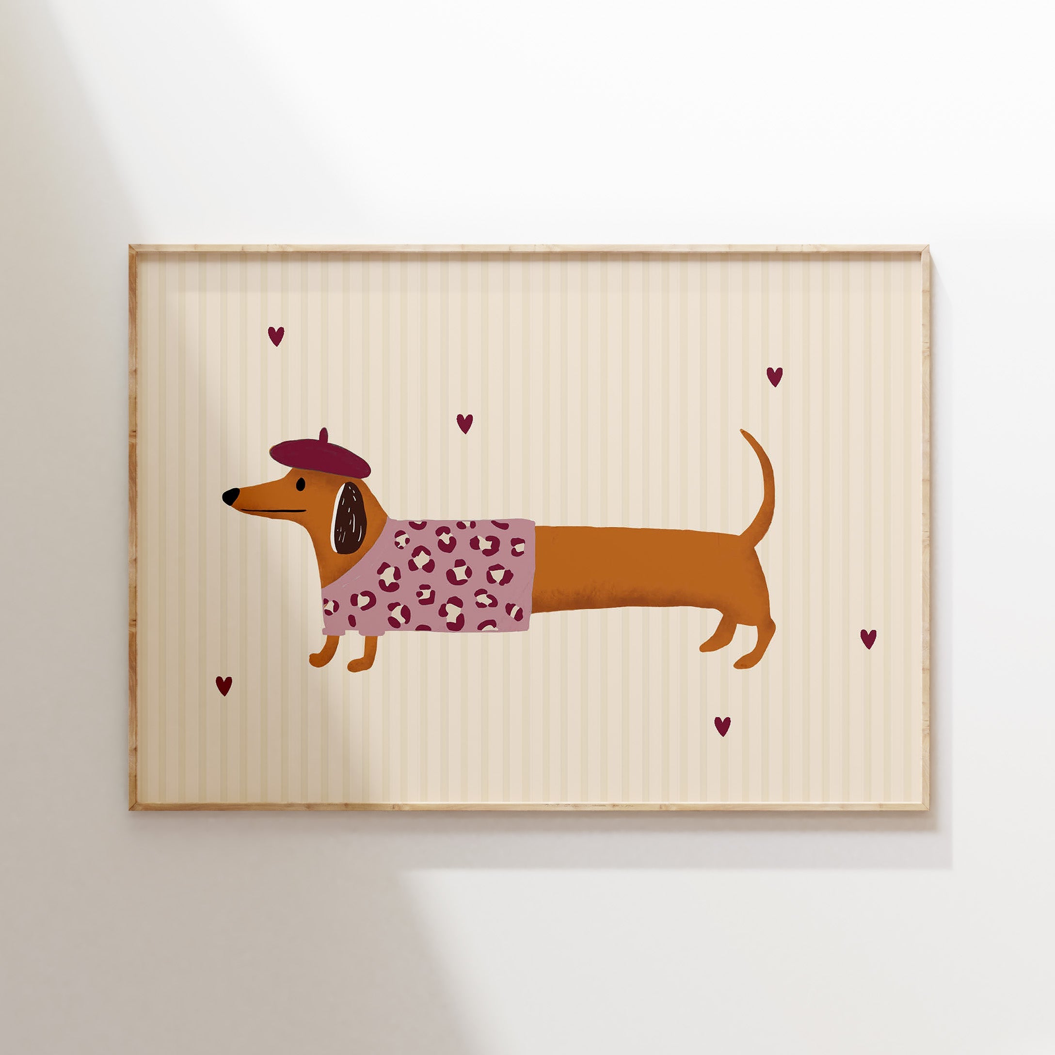 Children's room poster - Heart dachshund