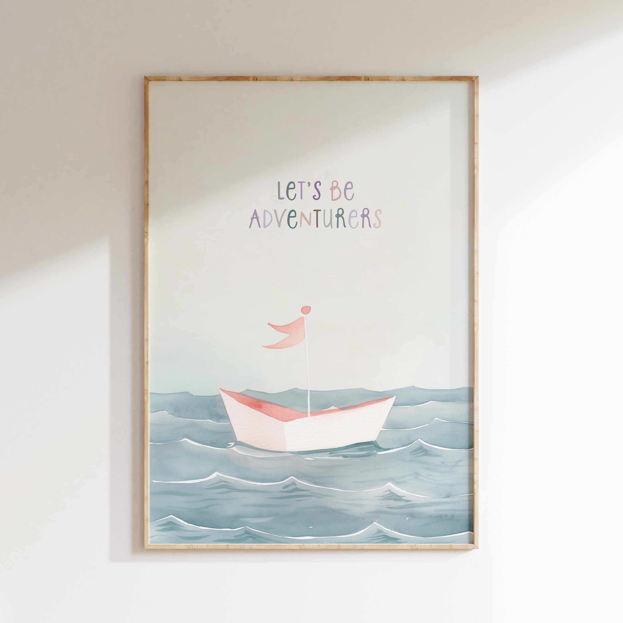 Children's room print - Let's be adventurers