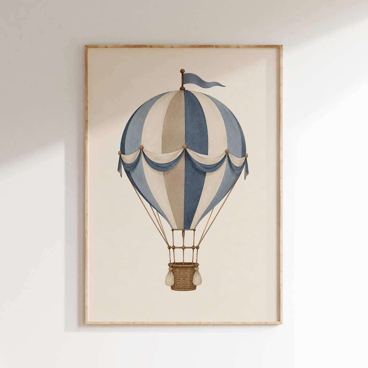 Kinderkamer print - Vintage Luchtballon