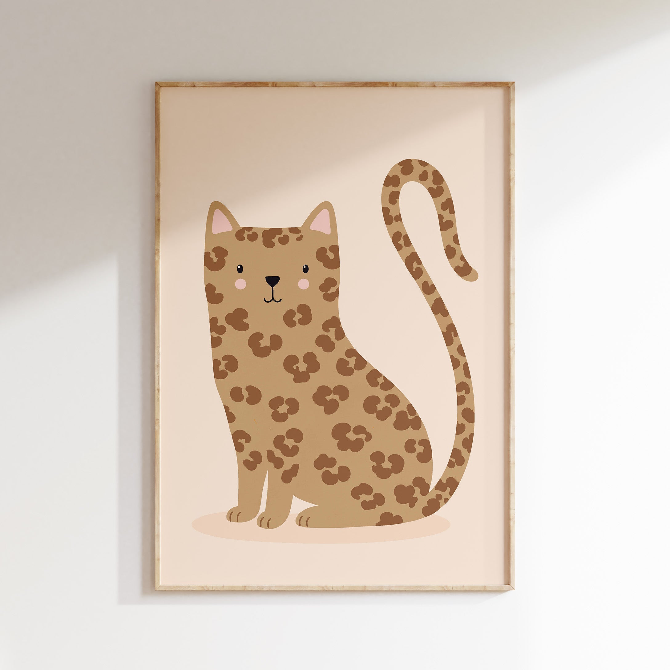 Kinderkamer print - Luipaard kat