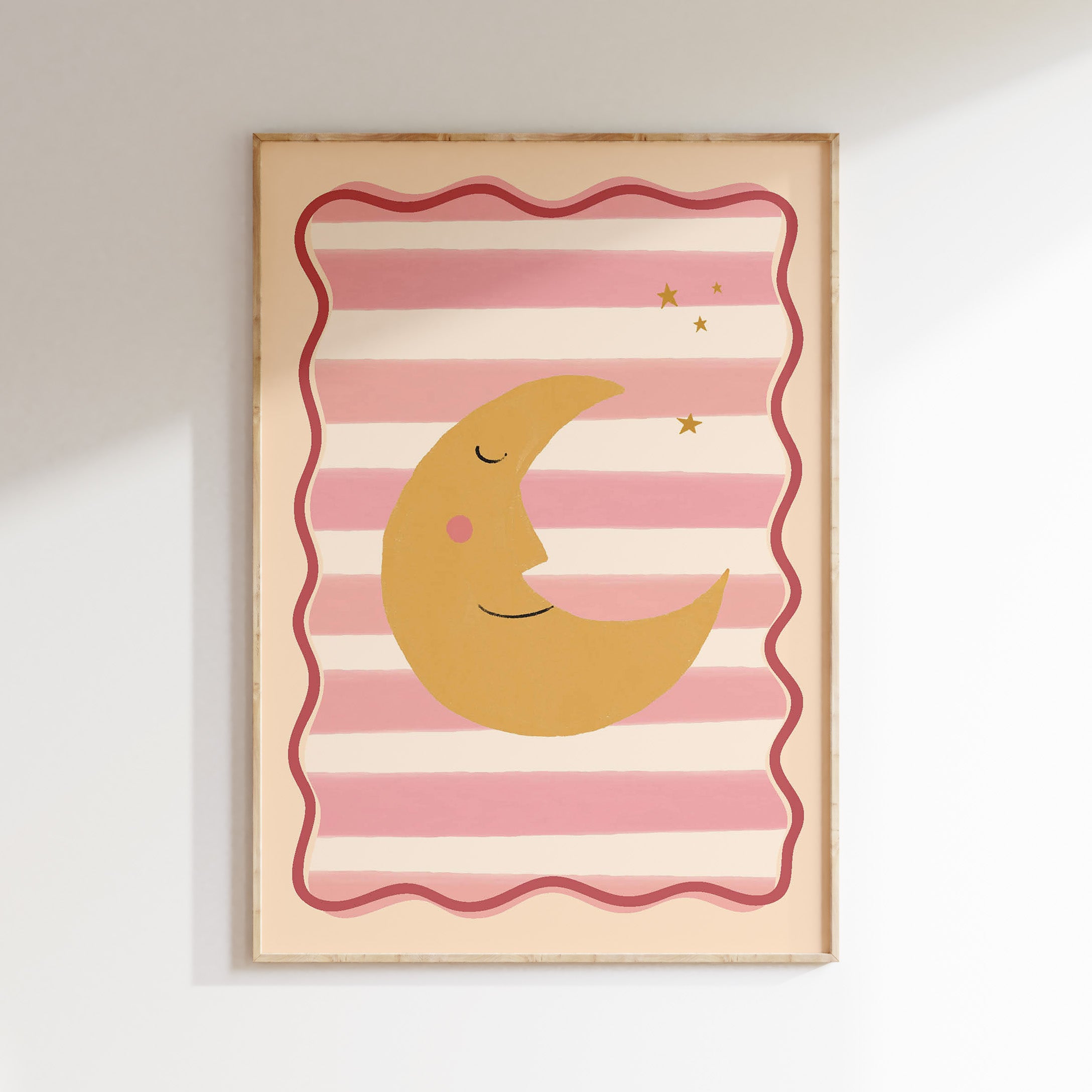 Children's room poster - Moon with frame
