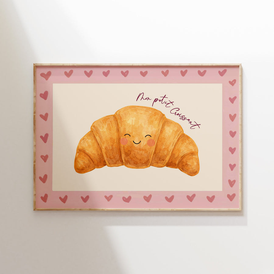 Kinderkamer poster - Mon petit croissant