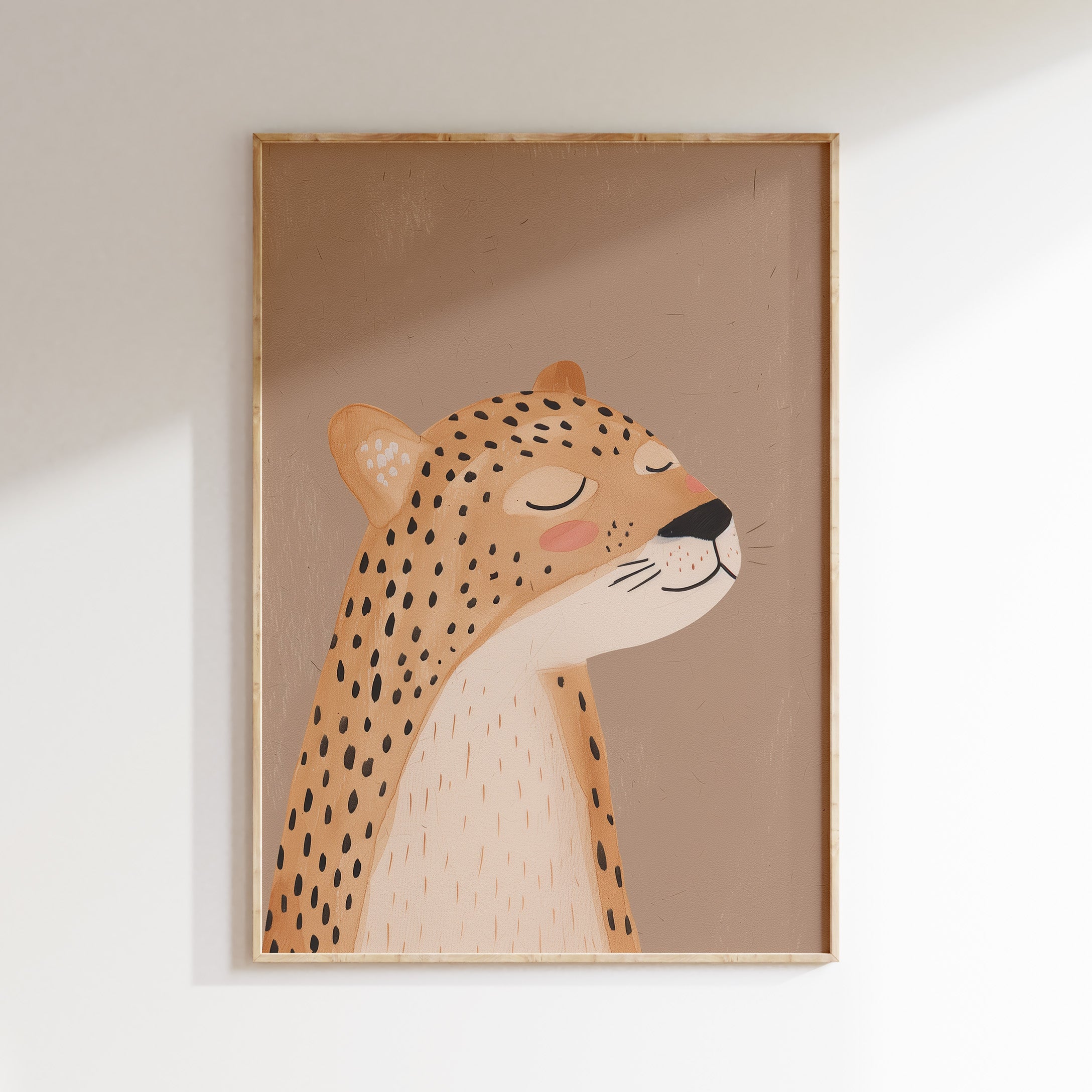 Children's room print - Leopard Taupe