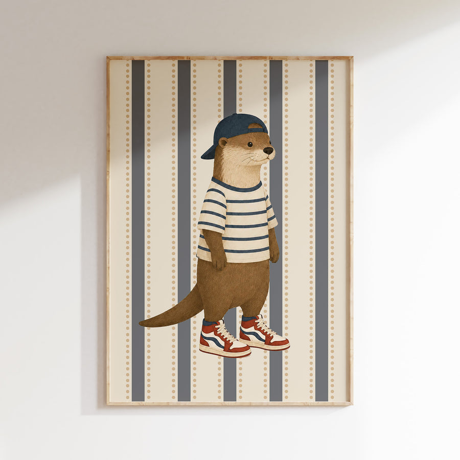Kinderkamer poster - Stoere otter