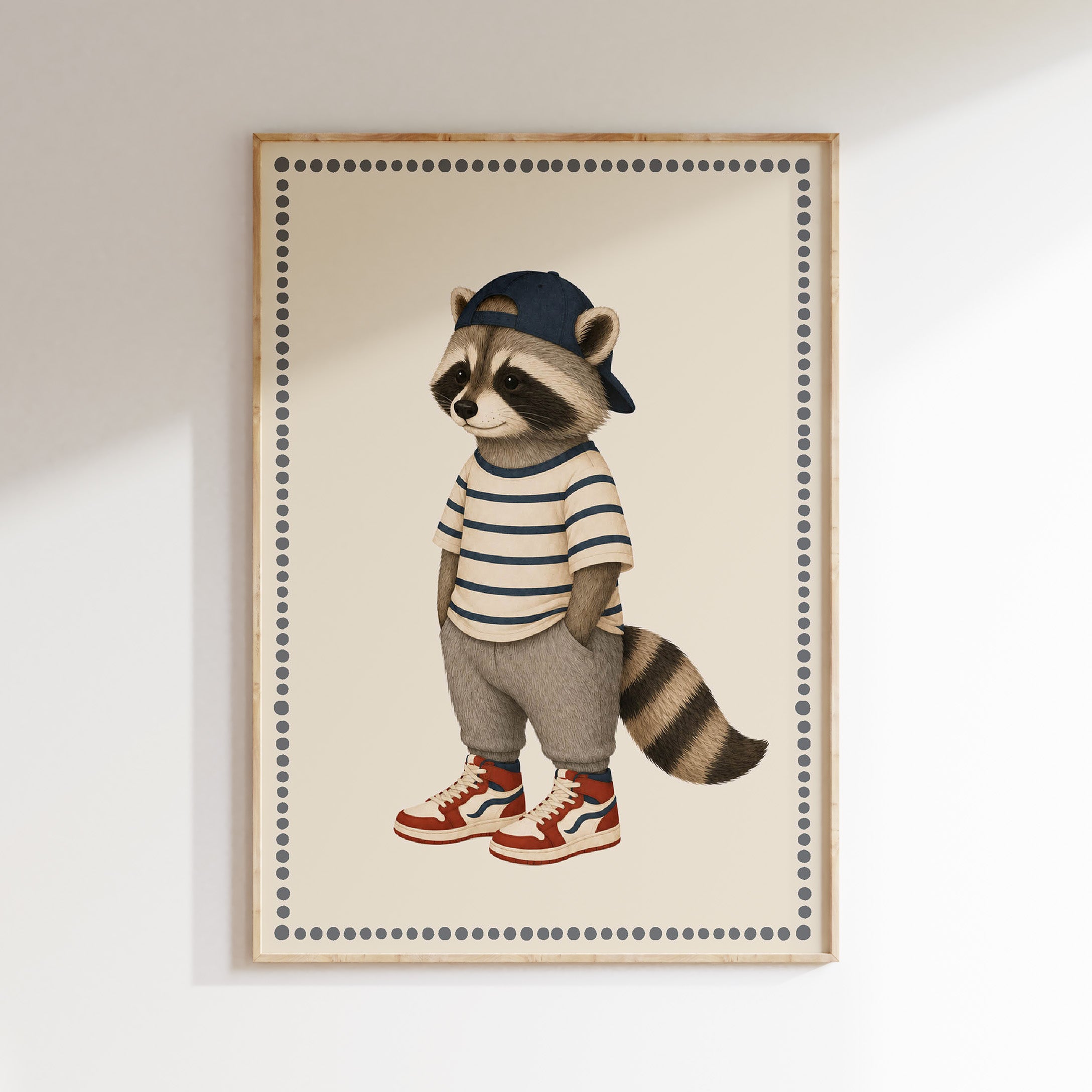 Children's room poster - Cool dog in sneakers