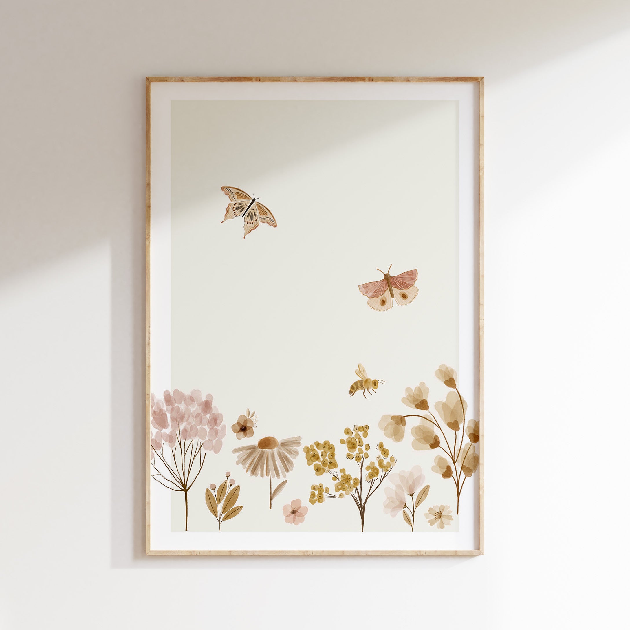 Kinderkamer poster - Vlinders en Bloemen | Vintage Garden