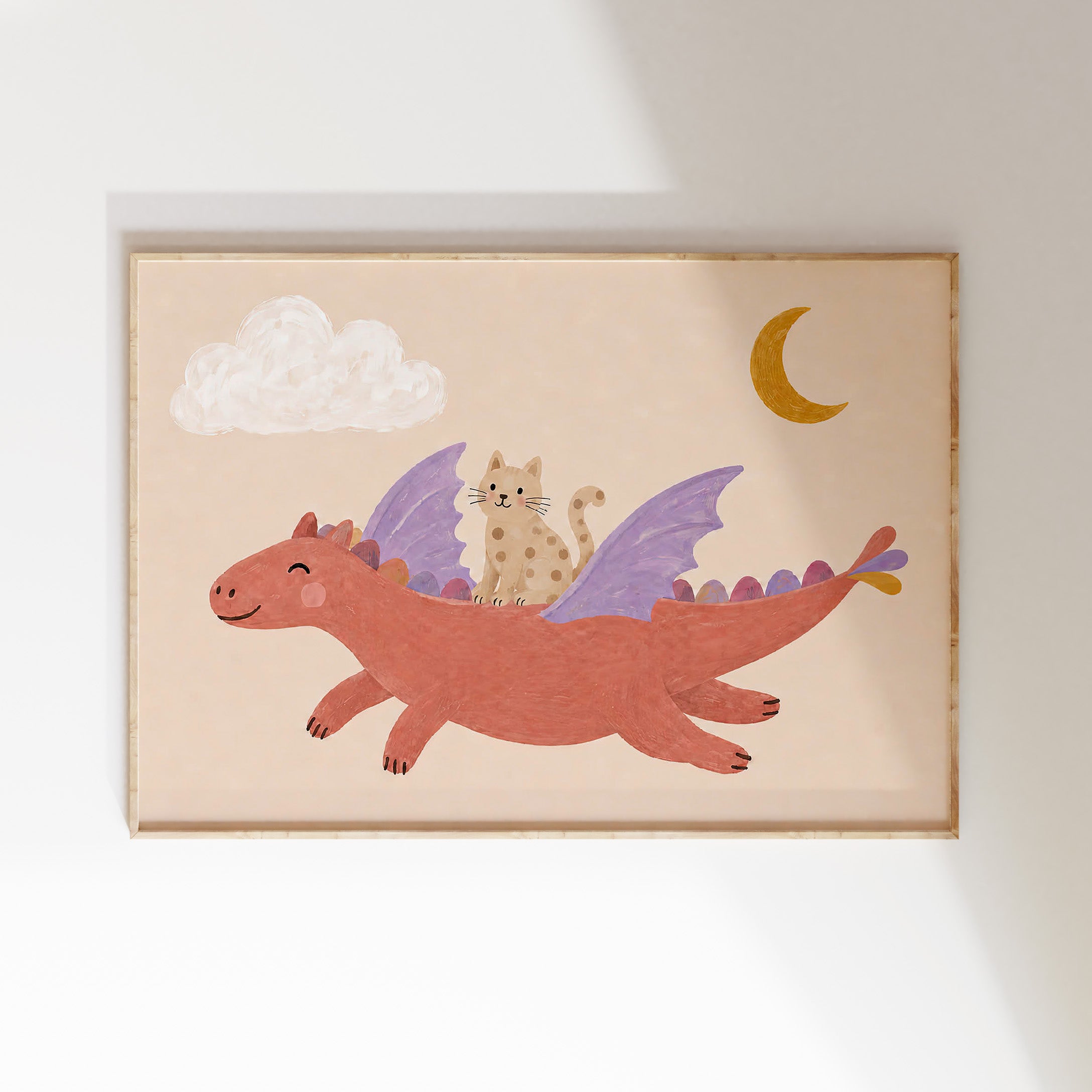 Children's room print - Unicorn lilac