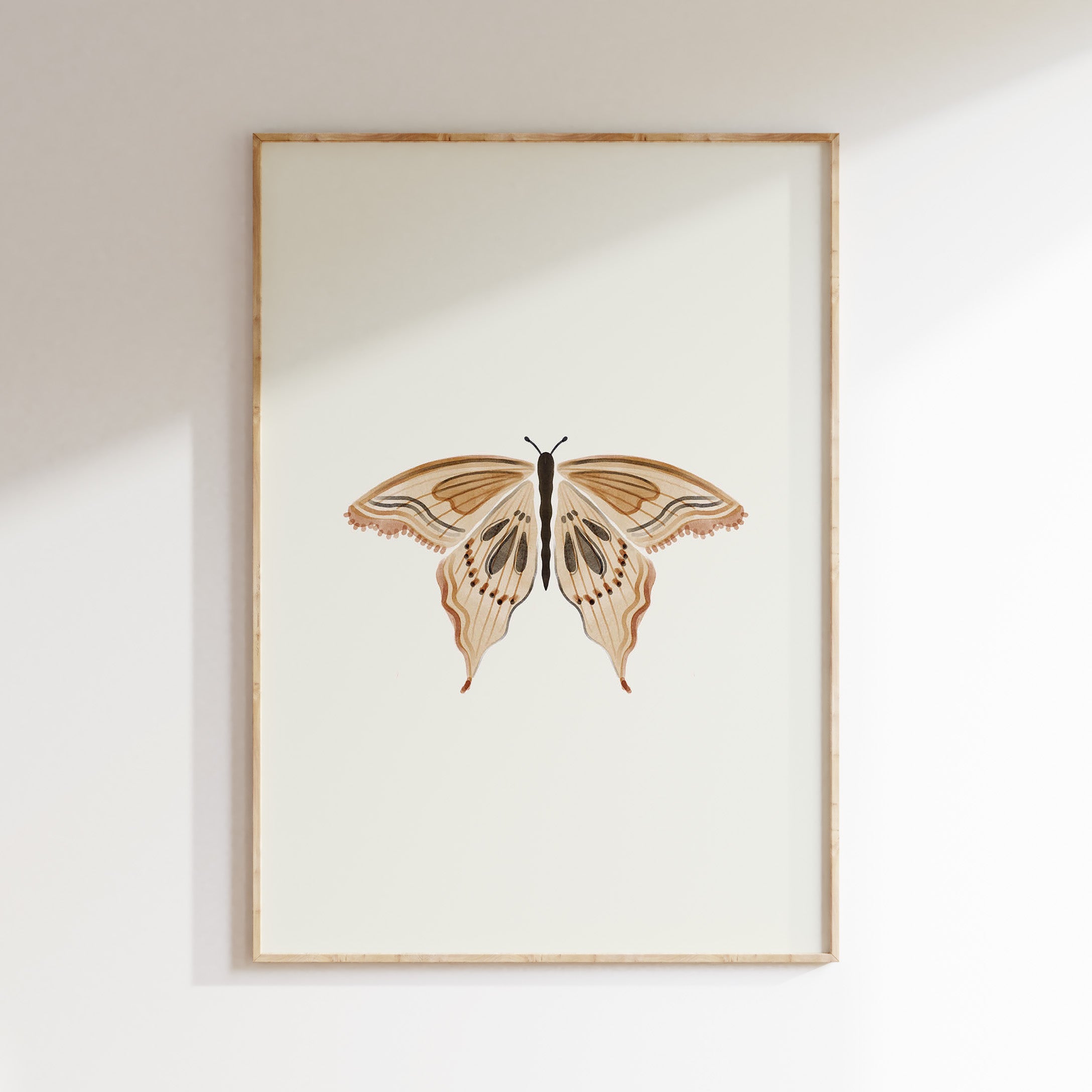 Kinderkamer poster - Vintage Bruine Vlinder | Vintage Garden