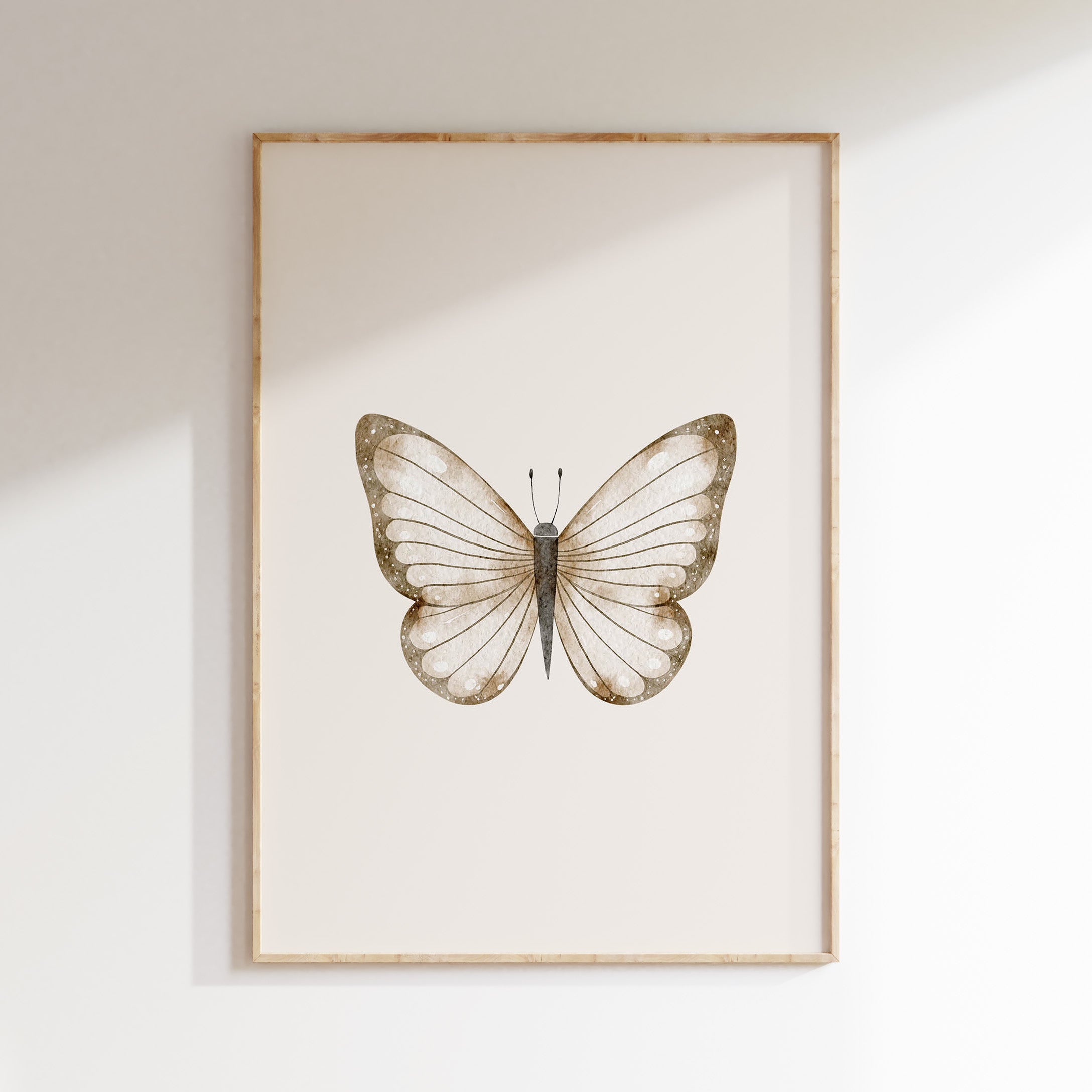 Kinderkamer poster - Zandkleurige Vlinder | Spring Garden