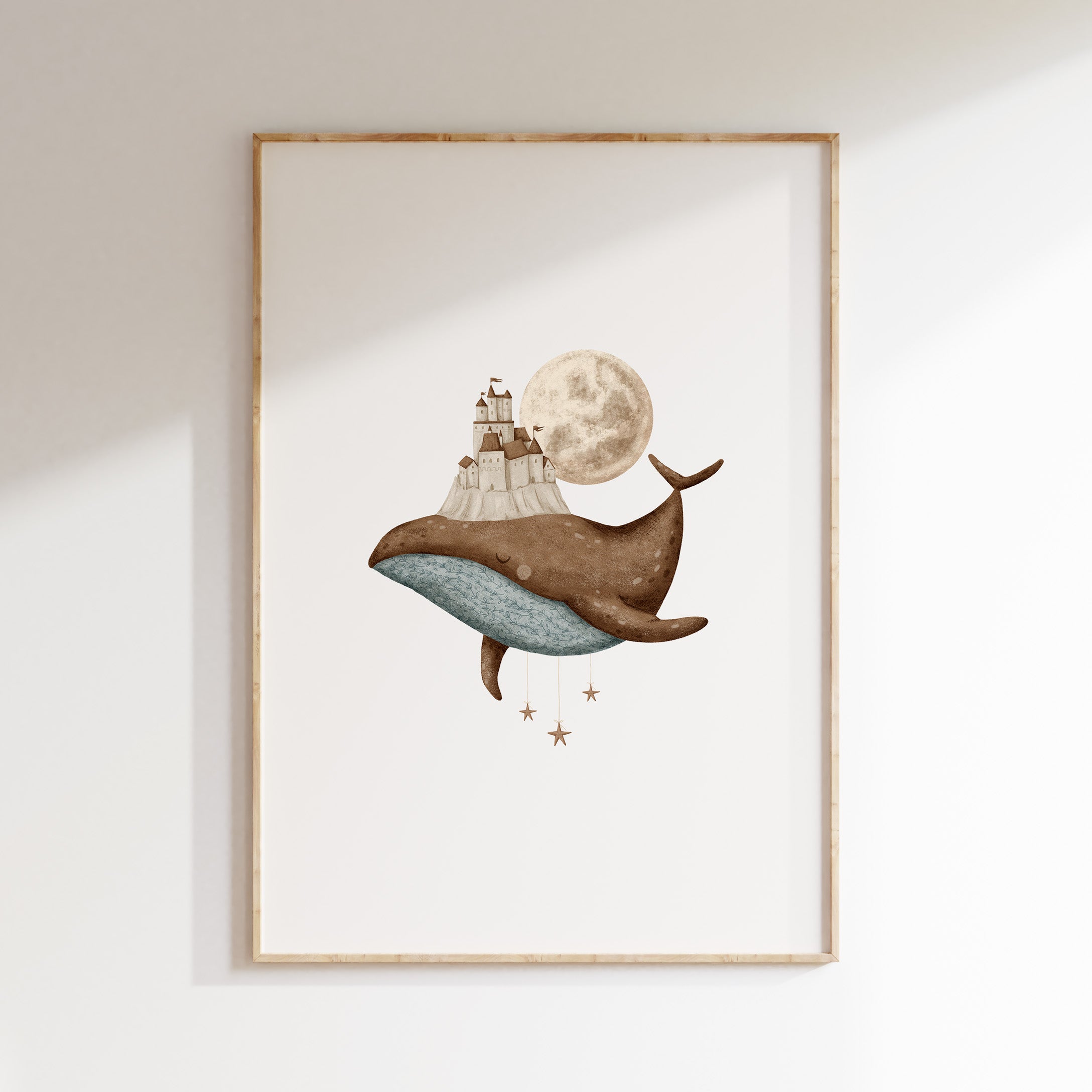Kinderkamer poster - Maanwalvis met kasteel | Memories of Dreams