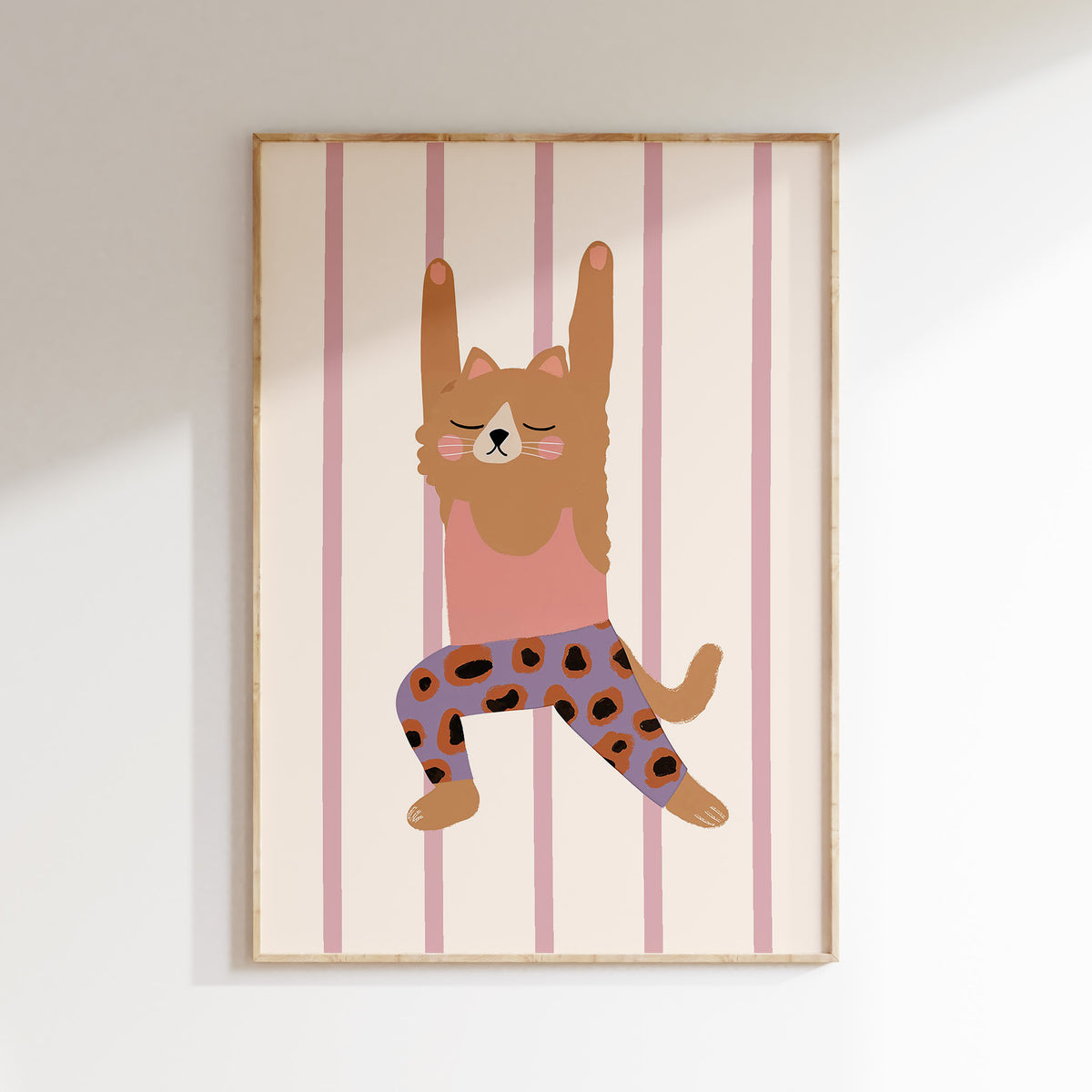 Kinderkamer print - Yoga cat