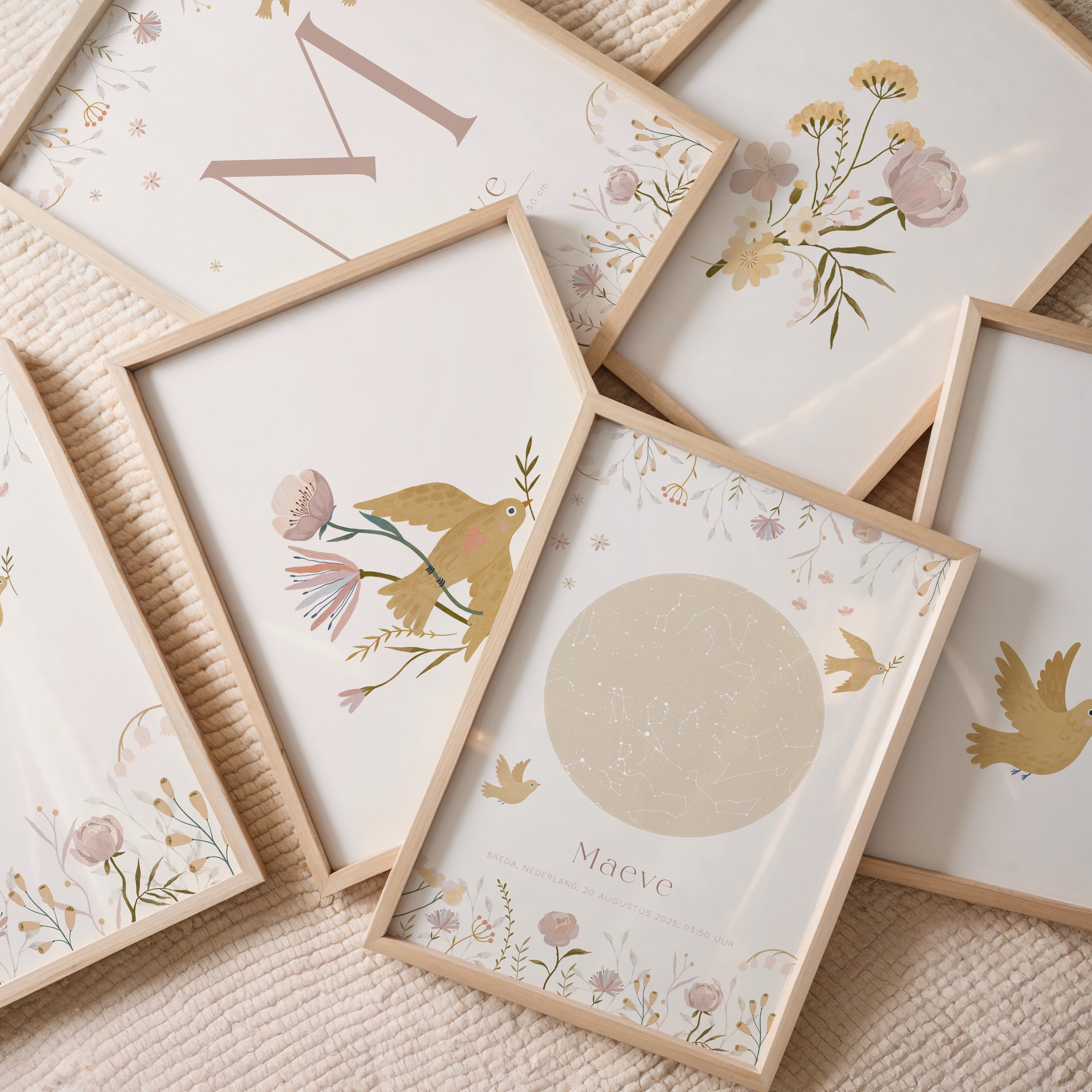 Children's room poster - Birds & Flowers | Garden of Paradise