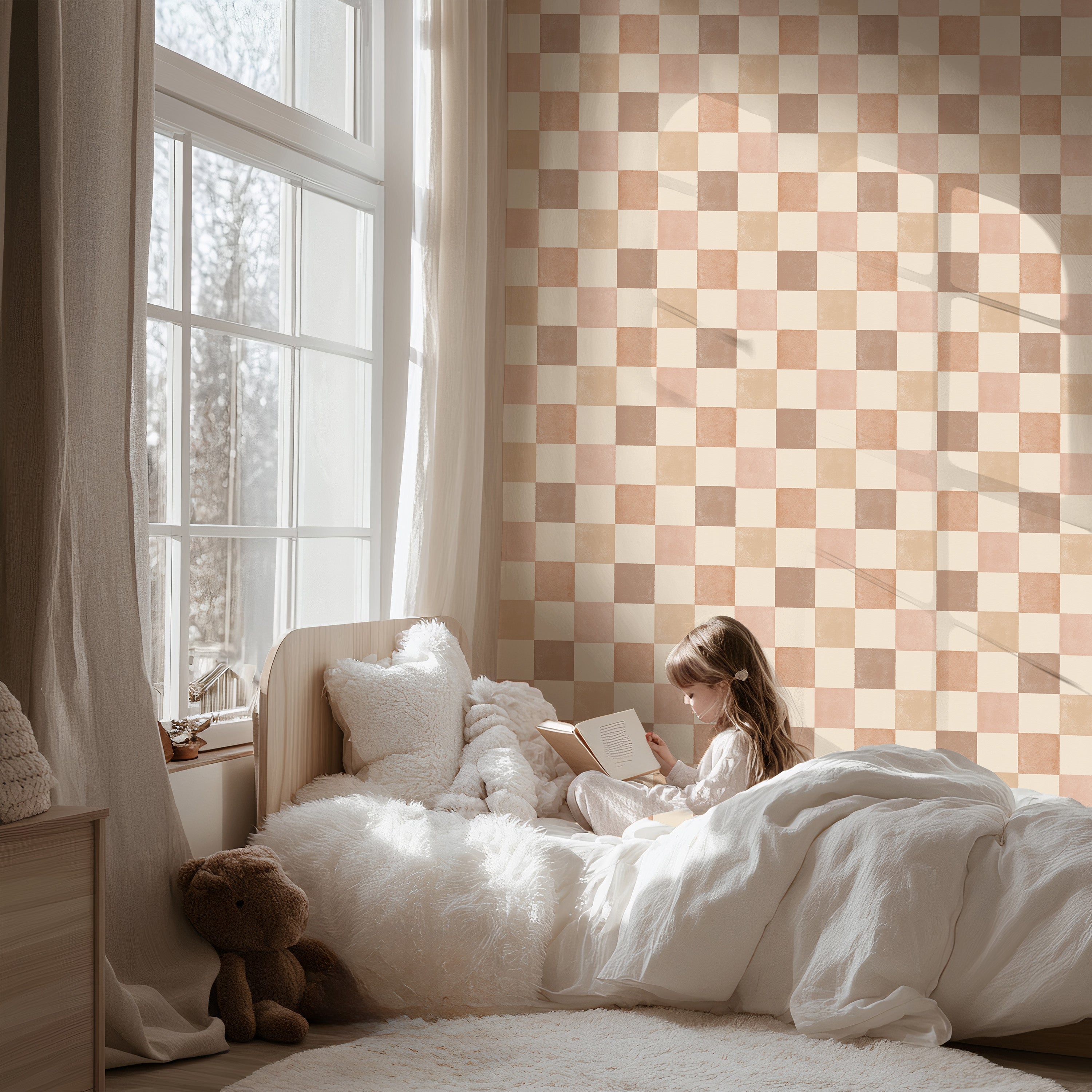Wallpaper Checkered Checkered - nude