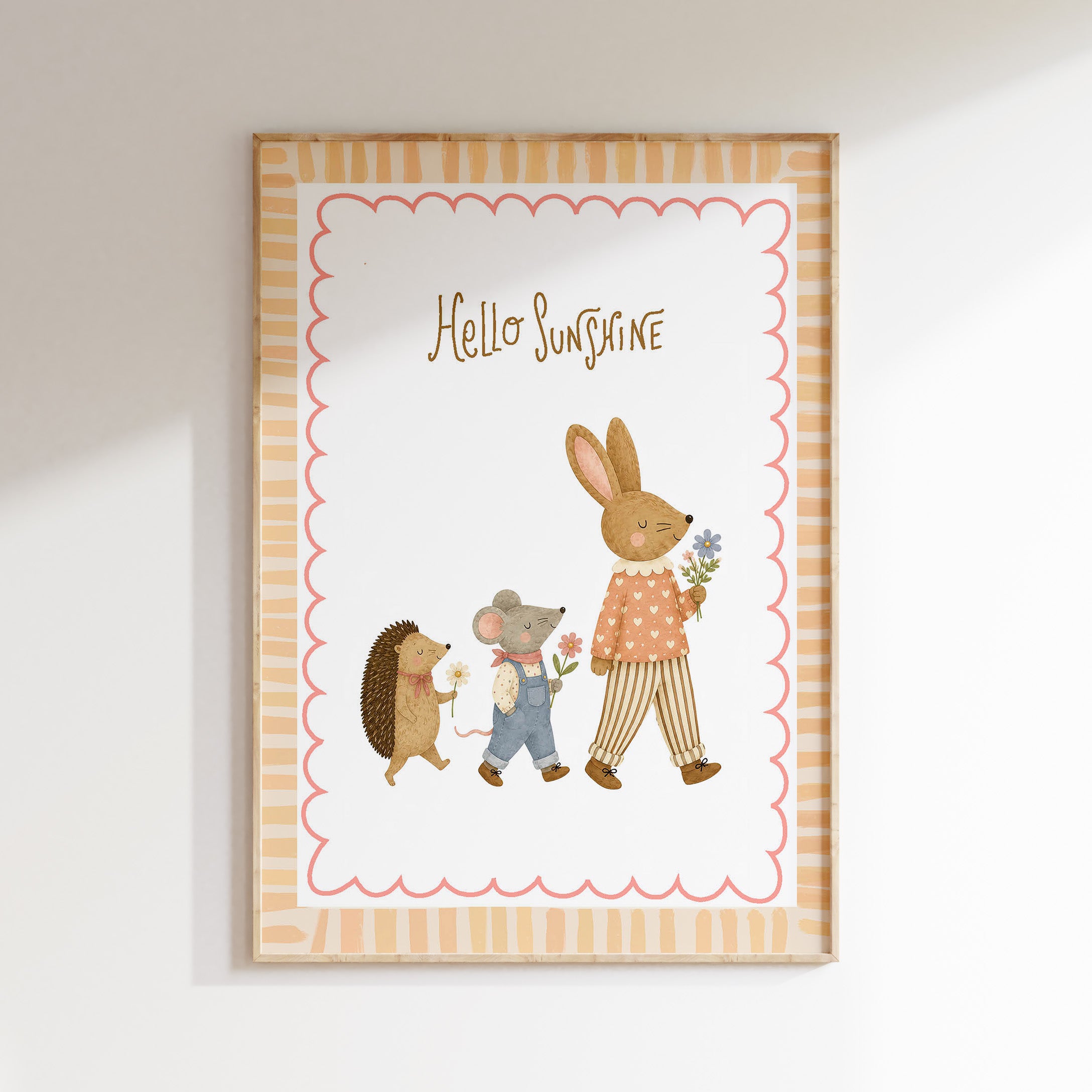 Kinderkamer poster - Hello Sunshine dieren