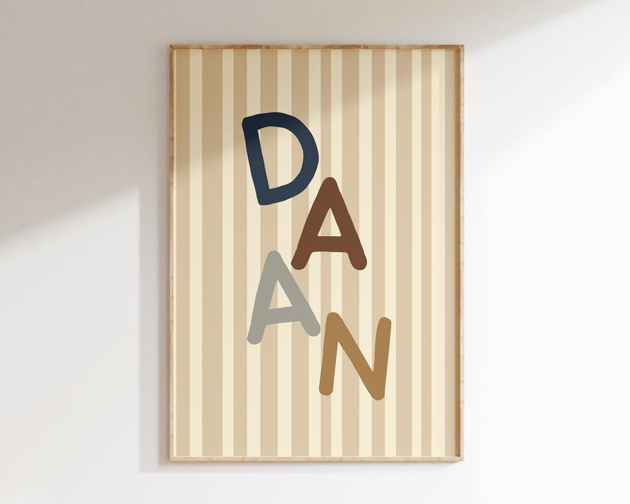 Name poster Letterterpret - boy
