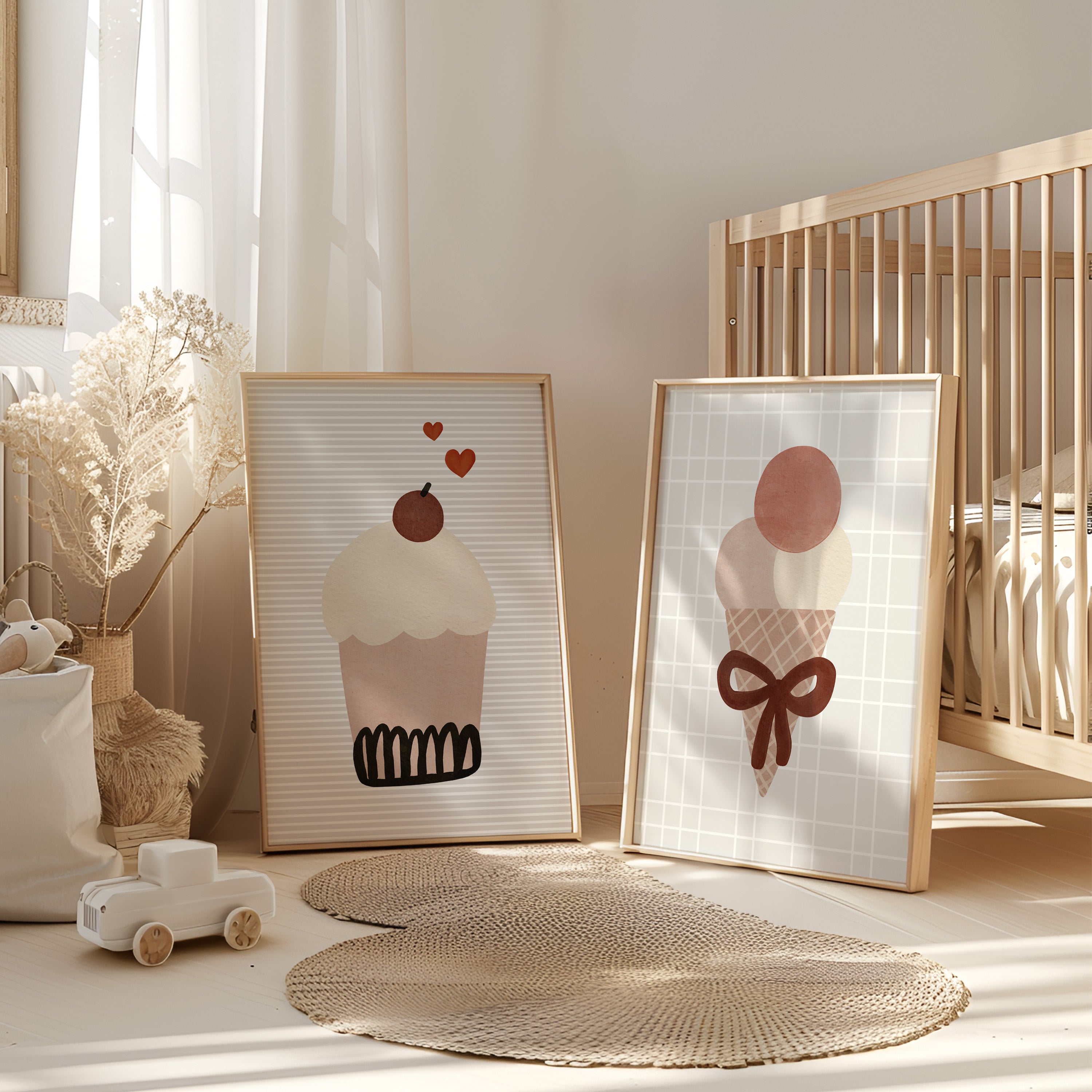 Retro nursery poster - Cupcake