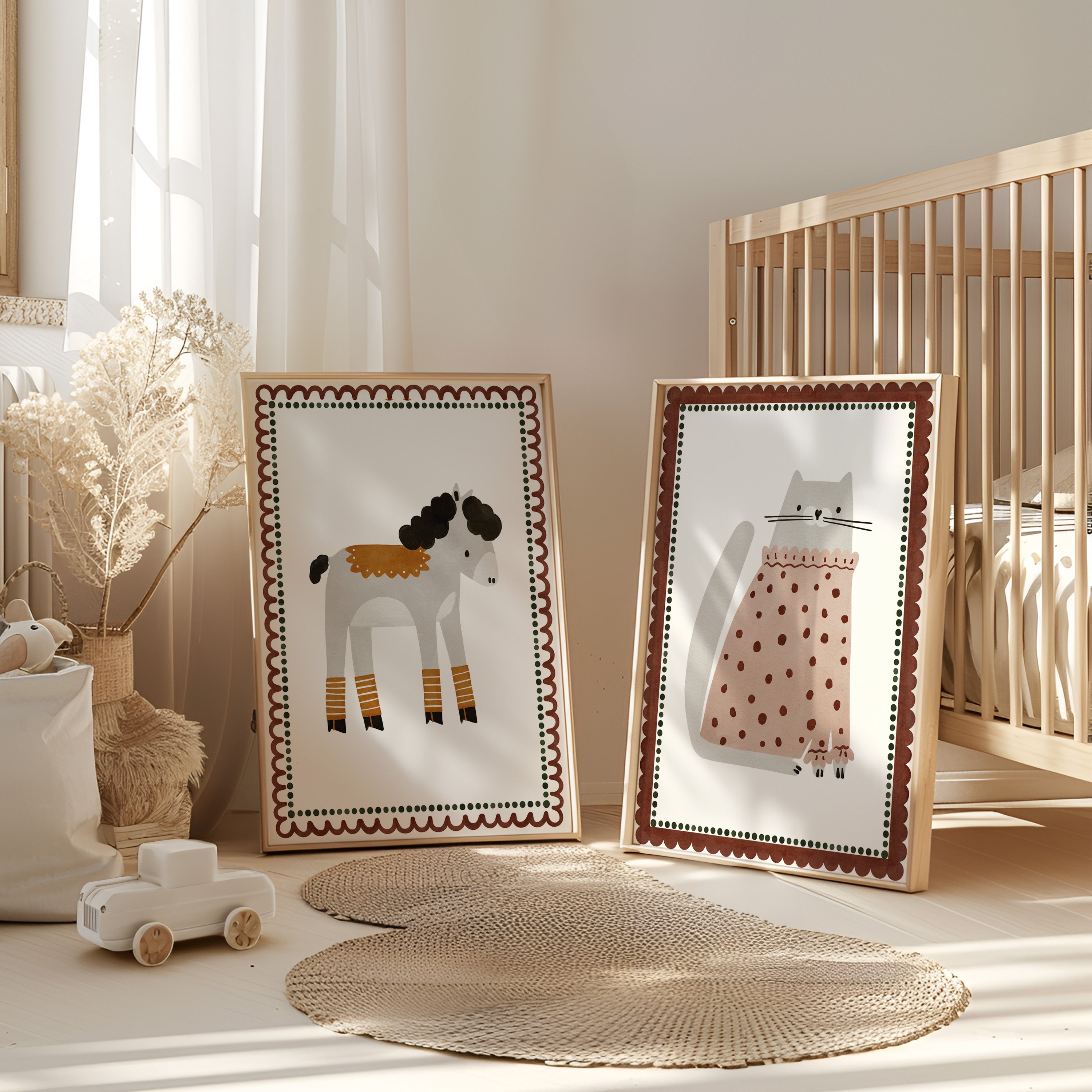 Retro nursery poster - Donkey