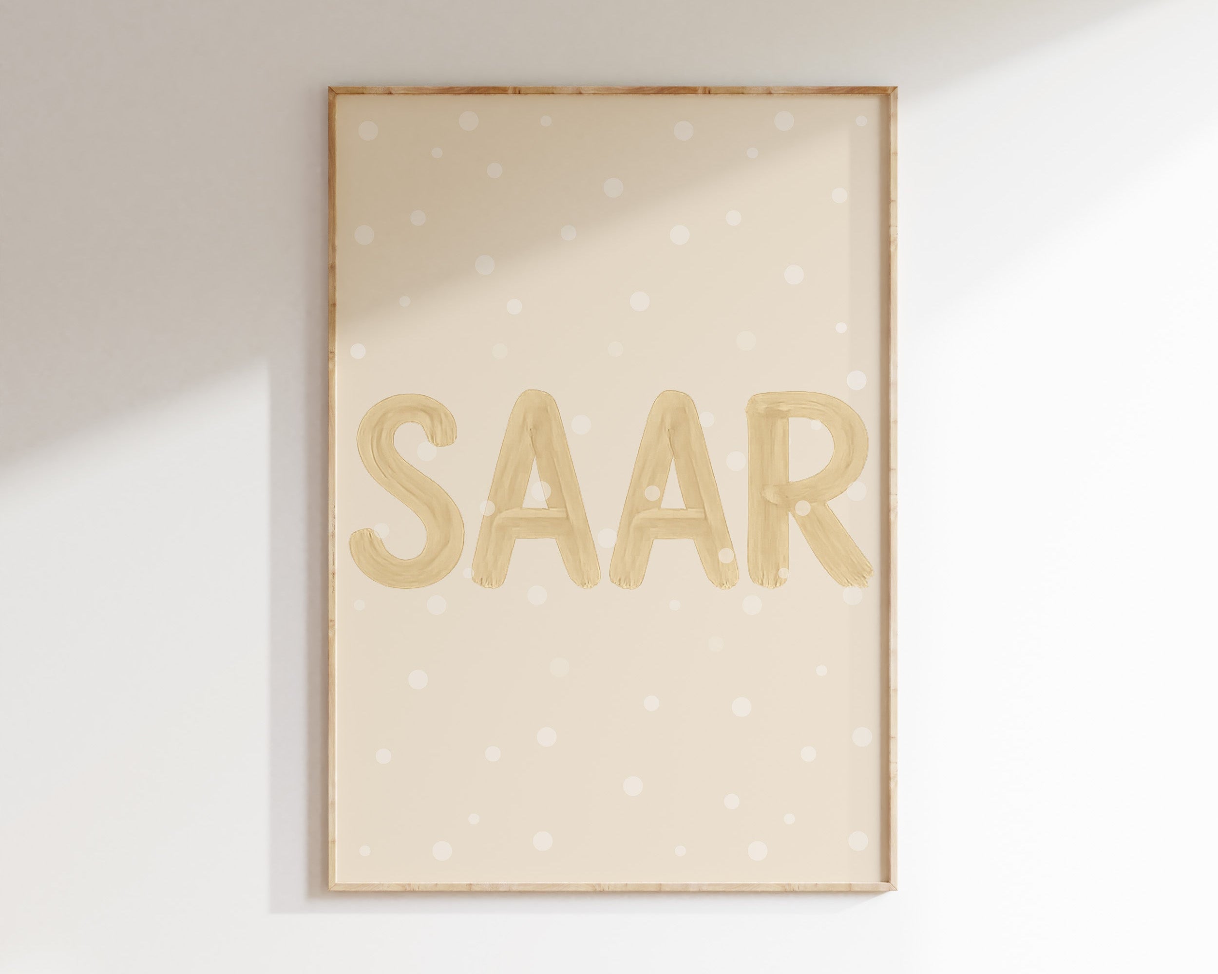 Name poster Dot fun - beige