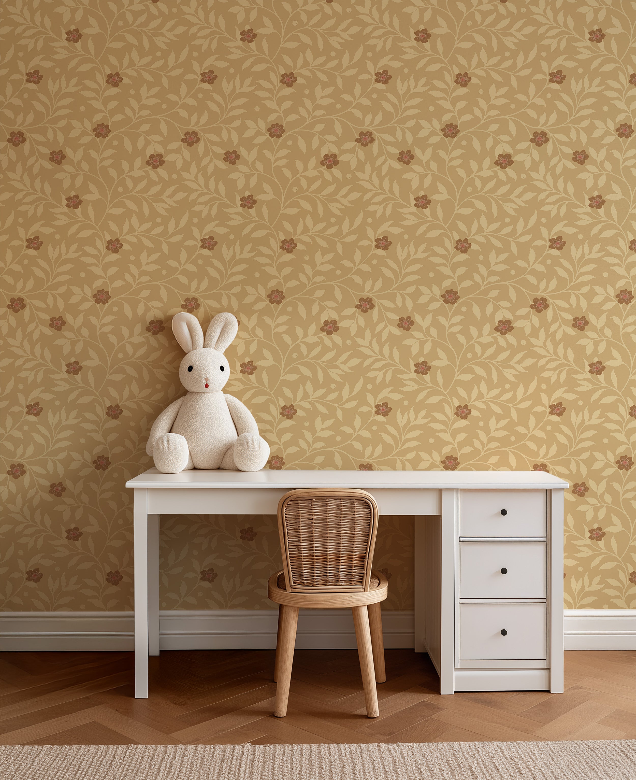 Behang Tiny Blossom - ivory