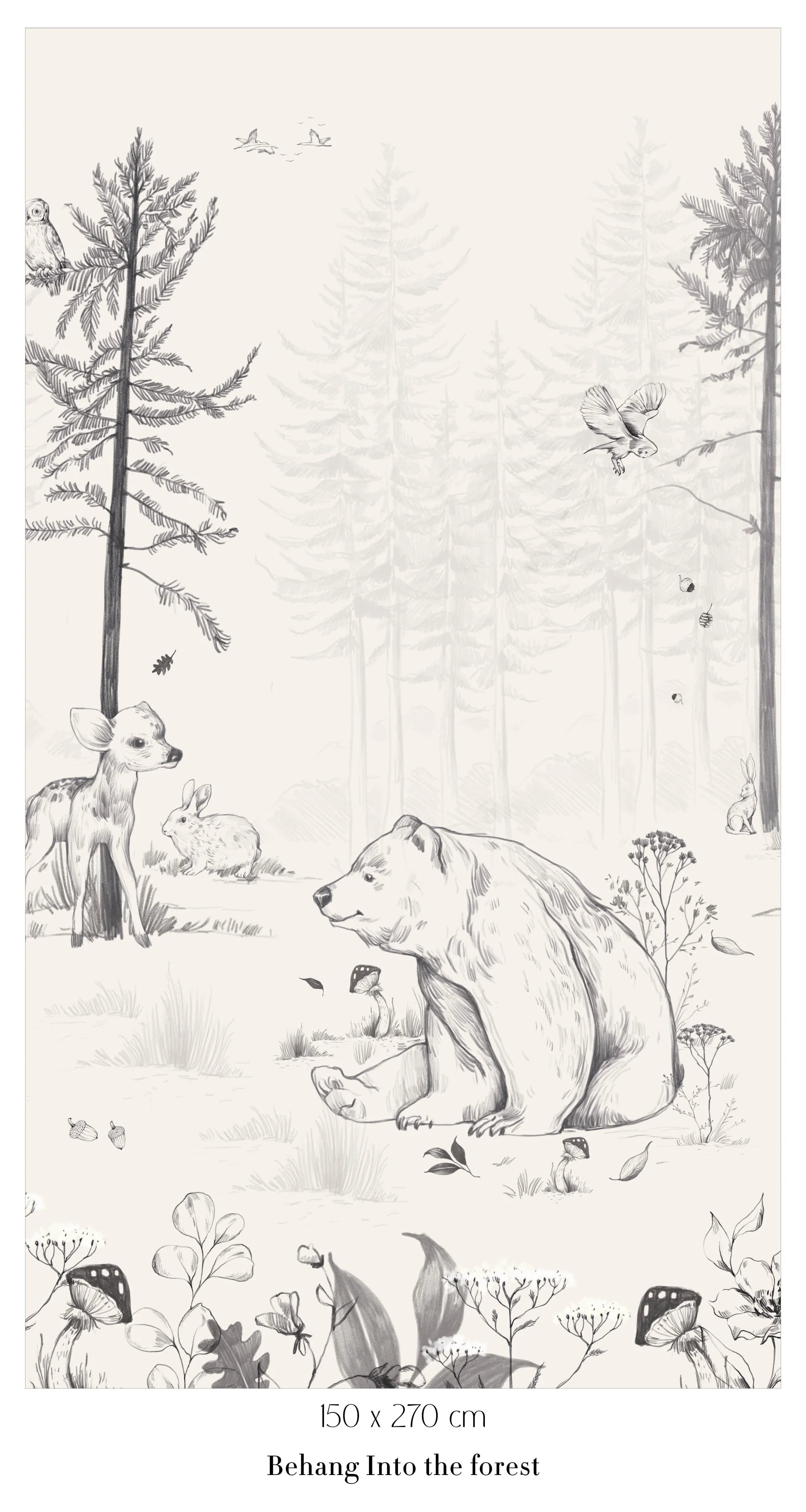 Collage behang Into the Forest