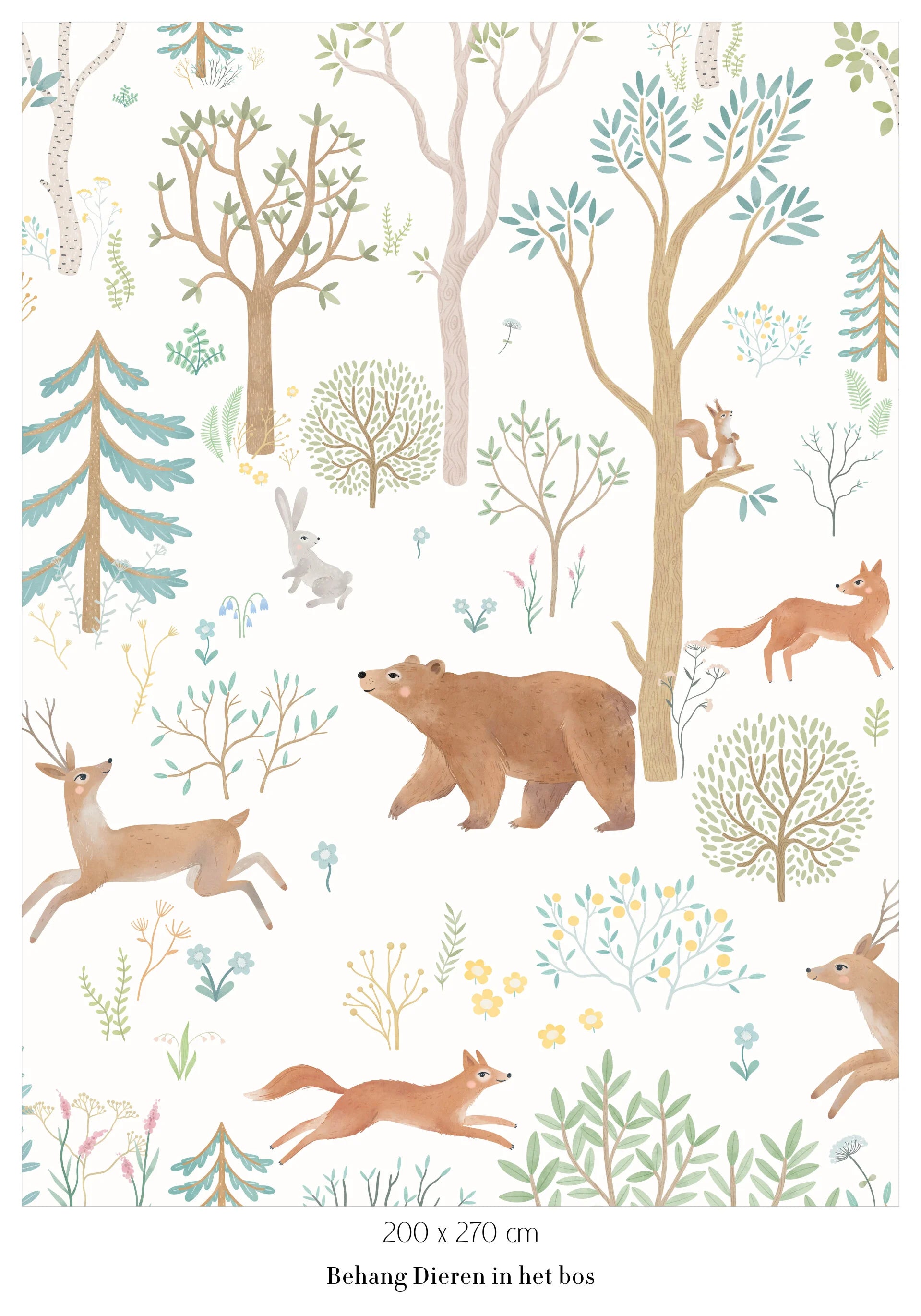 Collage wallpaper Animals in the forest