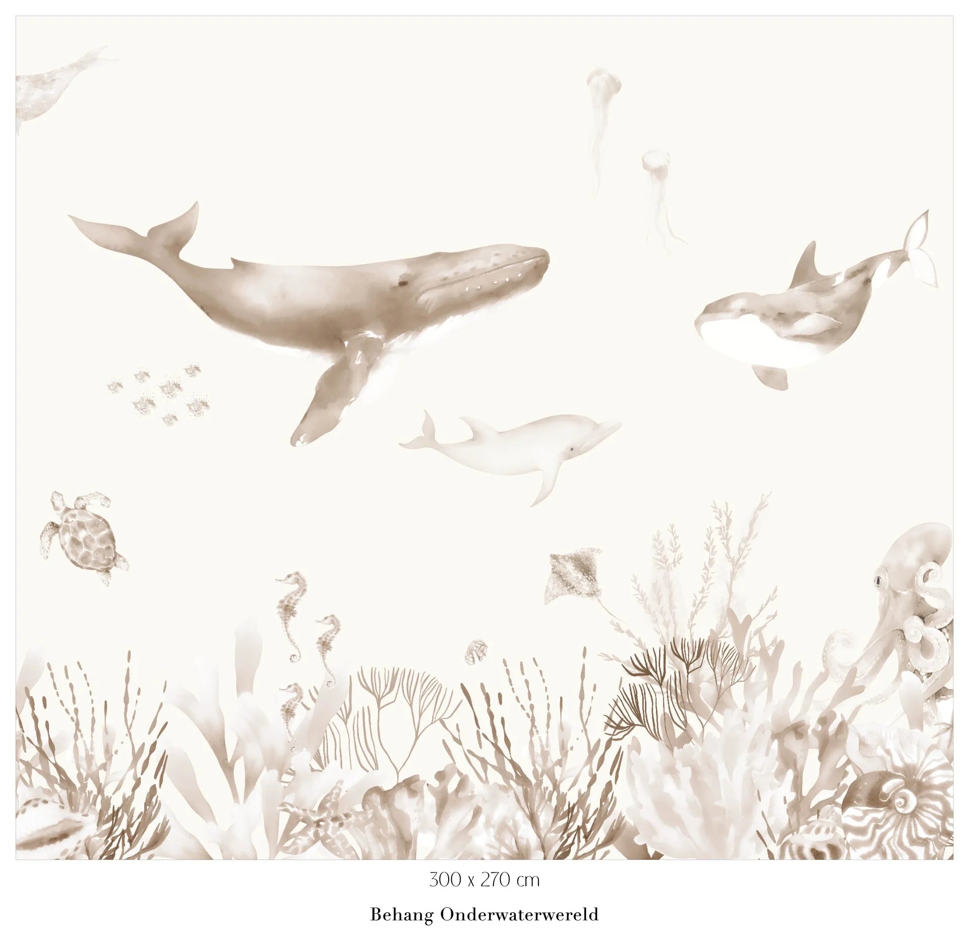 Collage behang Onderwaterwereld