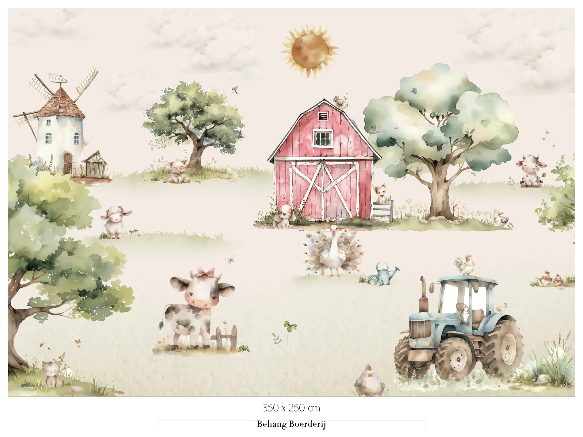 Collage behang Boerderij