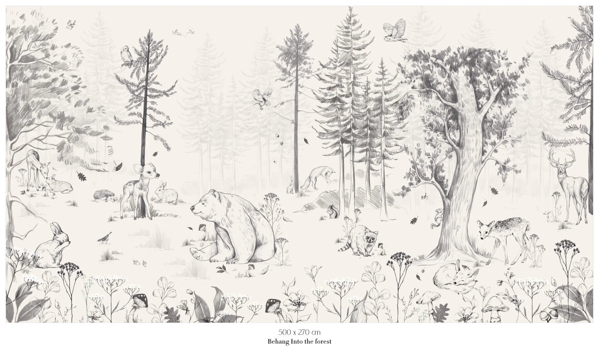 Collage behang Into the Forest