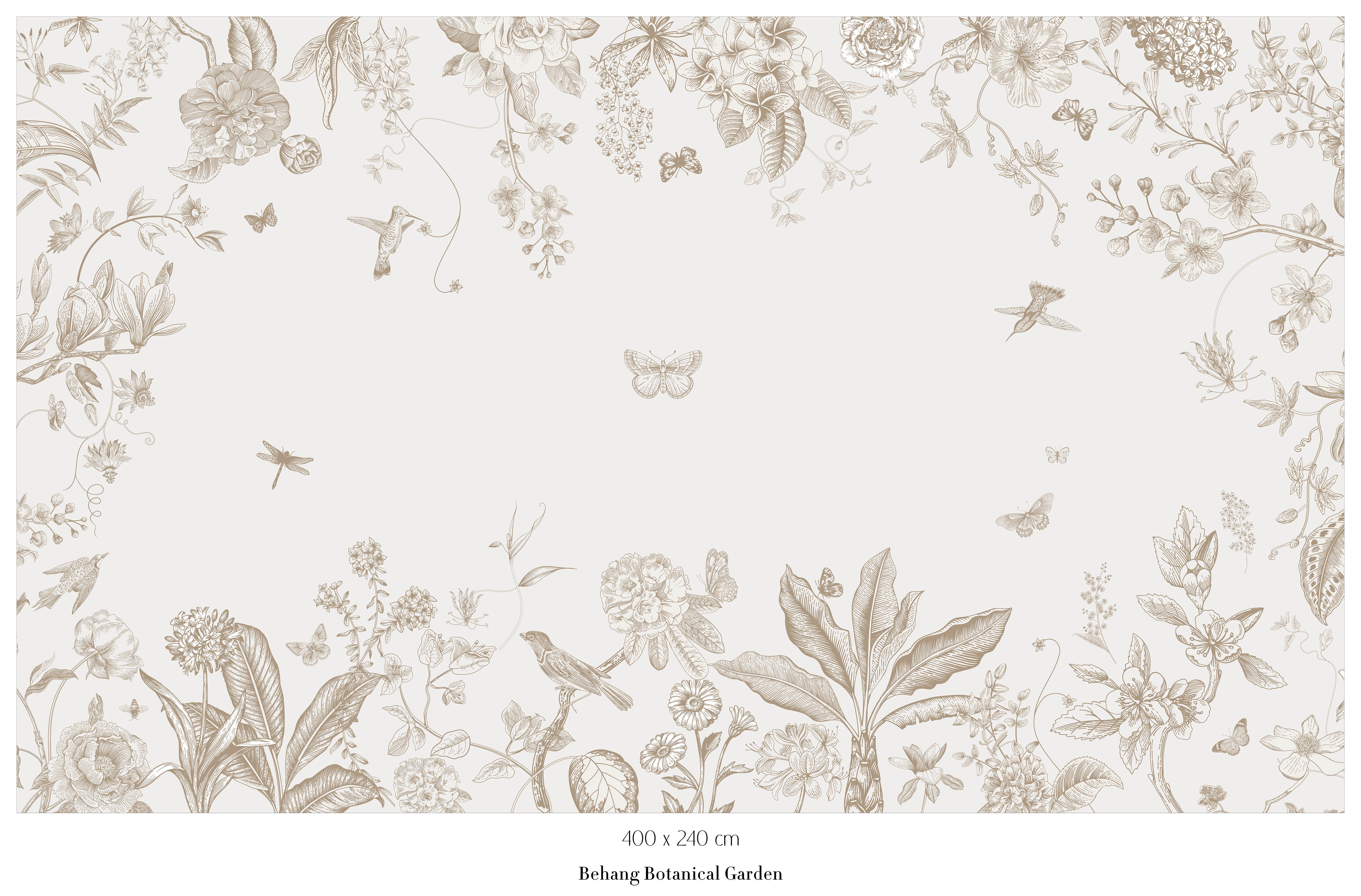 Collage behang Botanical Garden (aanbieding)