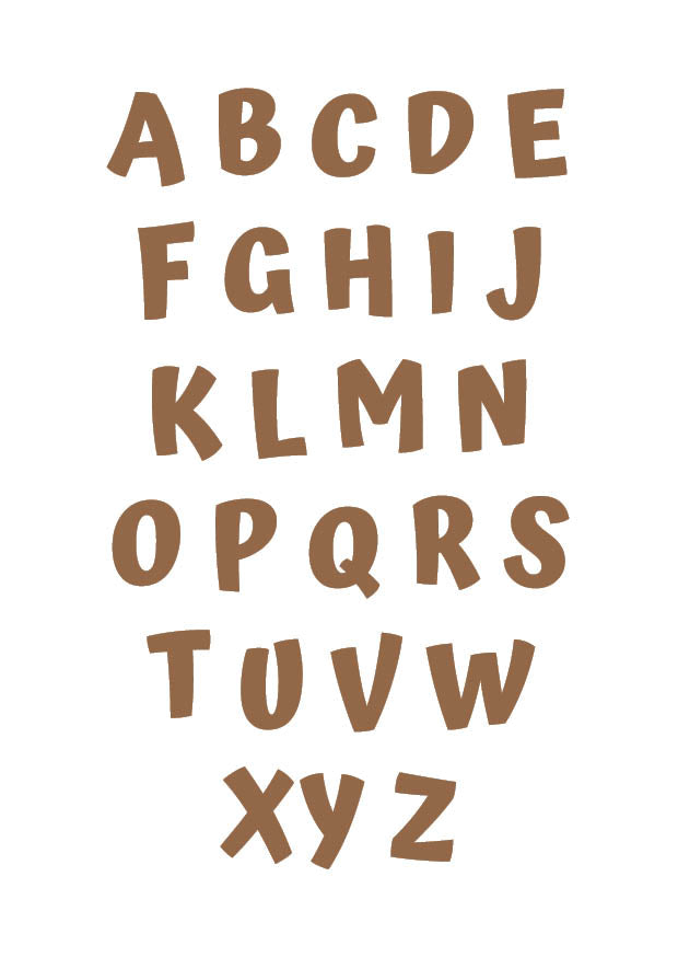 Letterposter Stripes - groen